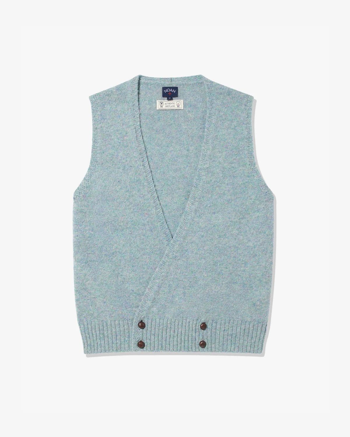 Noah NOAH NY Double-Breasted Shetland Cardigan Sweater Vest | Grailed