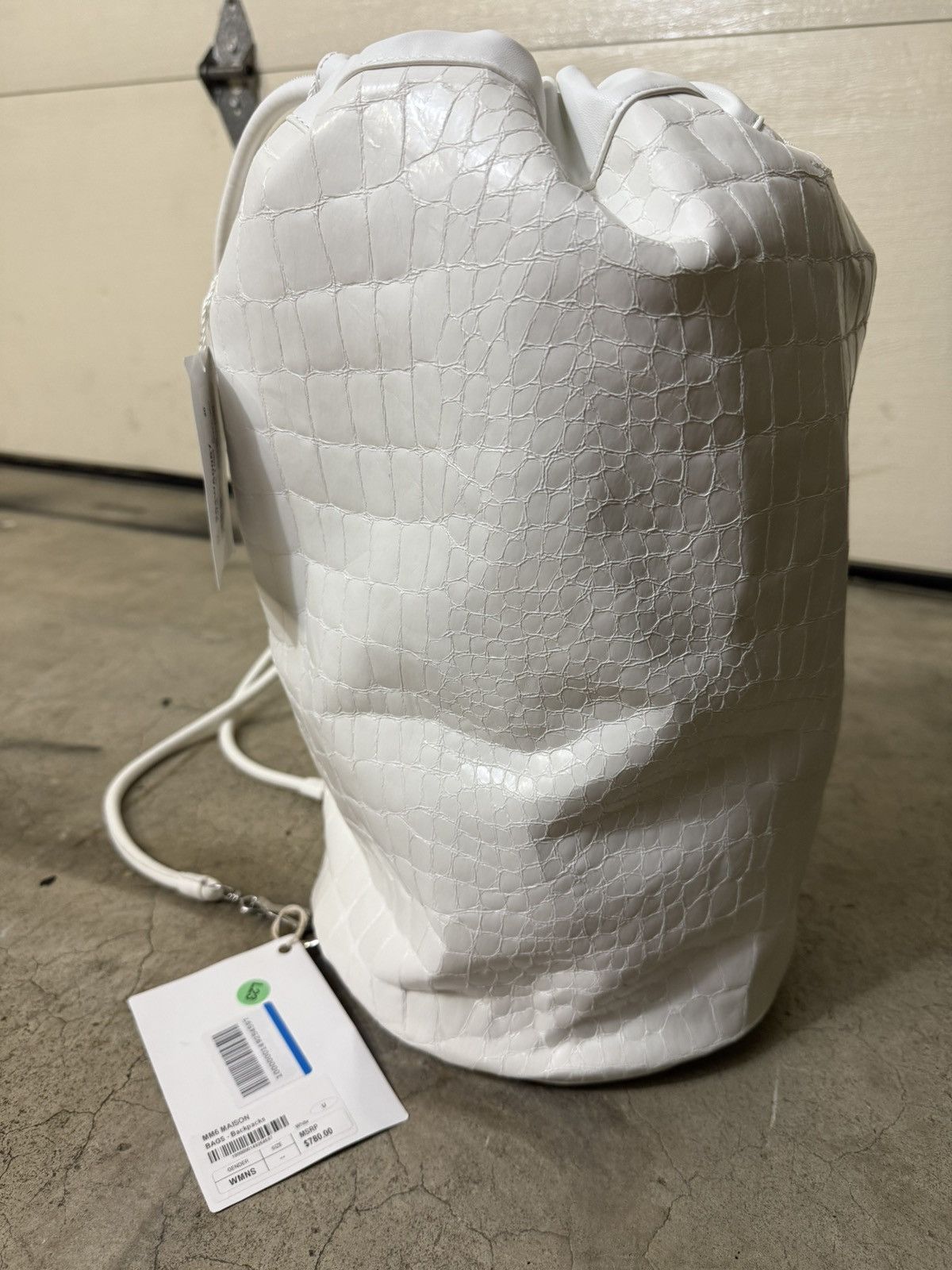 Maison Margiela Maison Margiela MM6 White Crocodile Backpack Size ONE SIZE - 1 Thumbnail