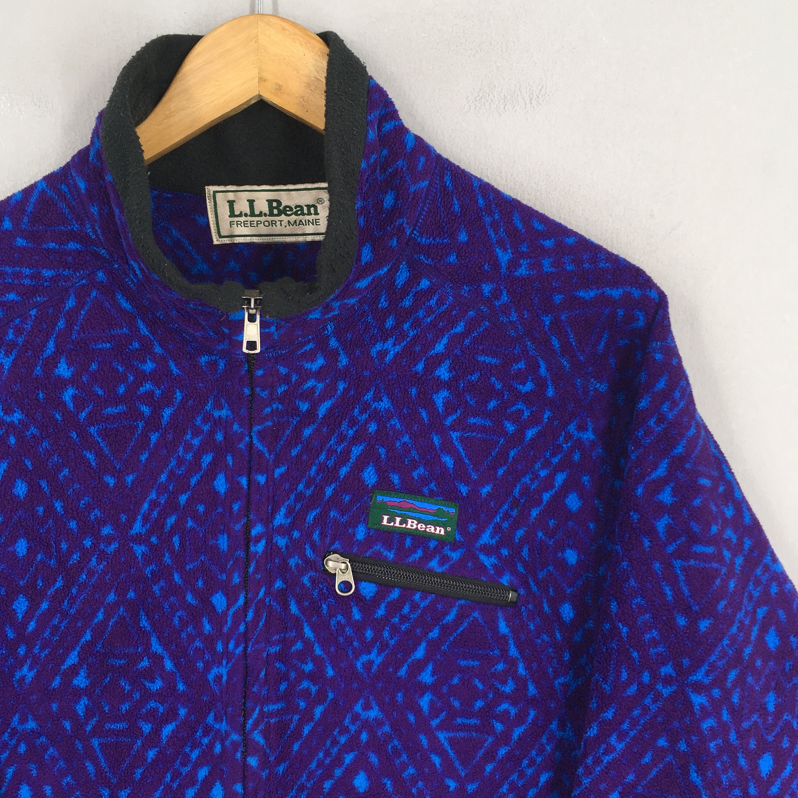 L.L. Bean × Vintage Vintage LL Bean Fleece Aztec Navajo Sweatshirt Medium Size US M / EU 48-50 / 2 - 2 Thumbnail