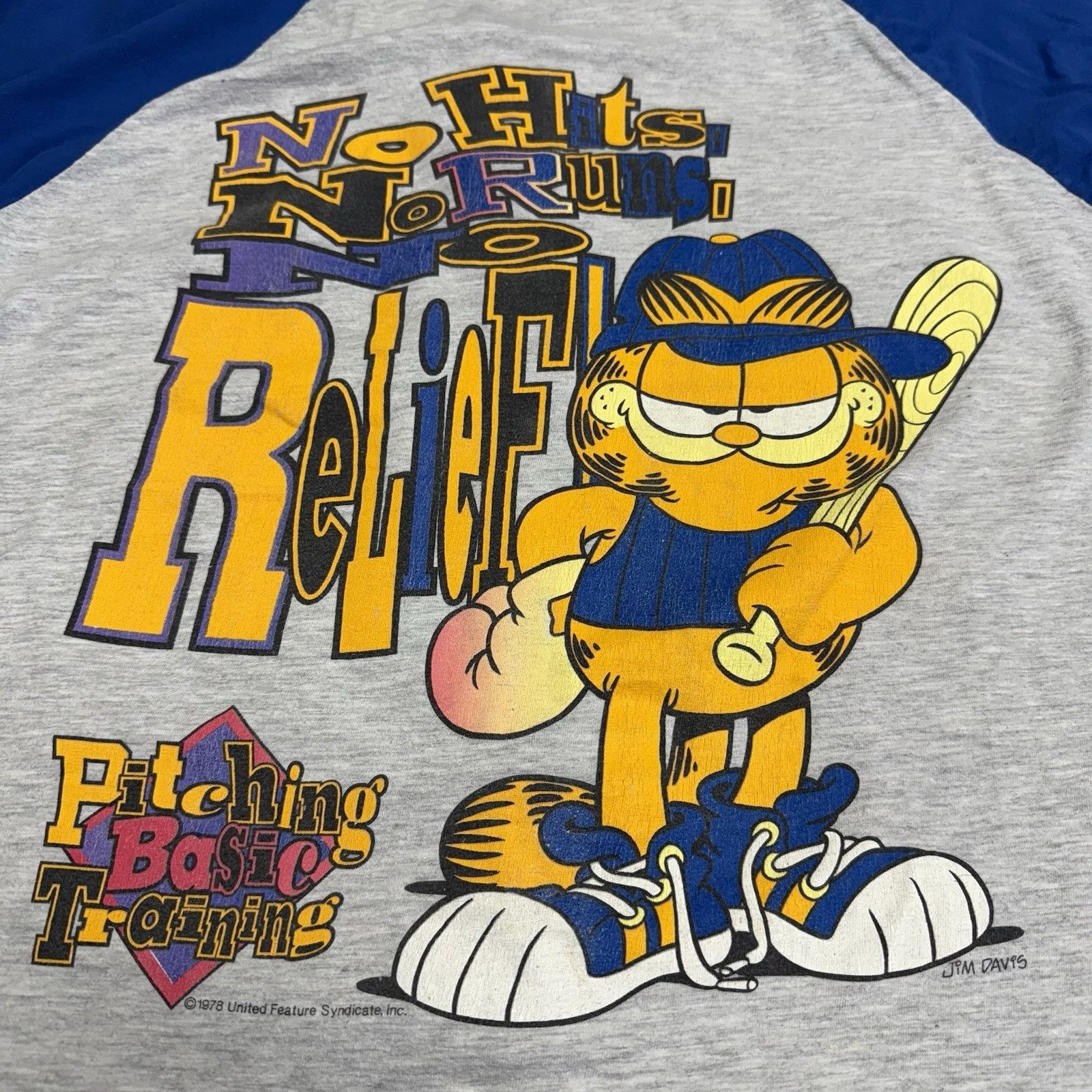Vintage Vintage Garfield Cat Baseball T Shirt Mens XL Gray Button Up Size US XL / EU 56 / 4 - 3 Thumbnail