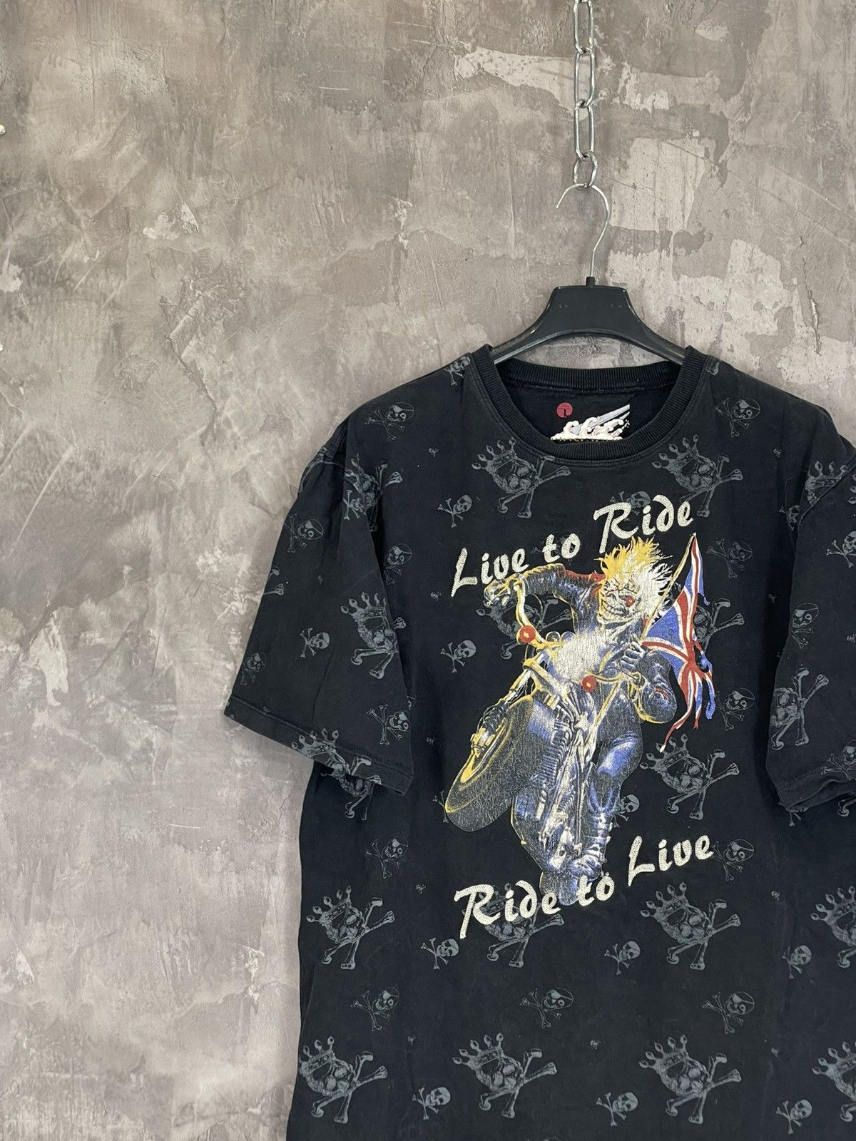 Vintage Vintage Live To Ride Harley Davidson Vibe Moto T-Shirt Size US L / EU 52-54 / 3 - 3 Thumbnail