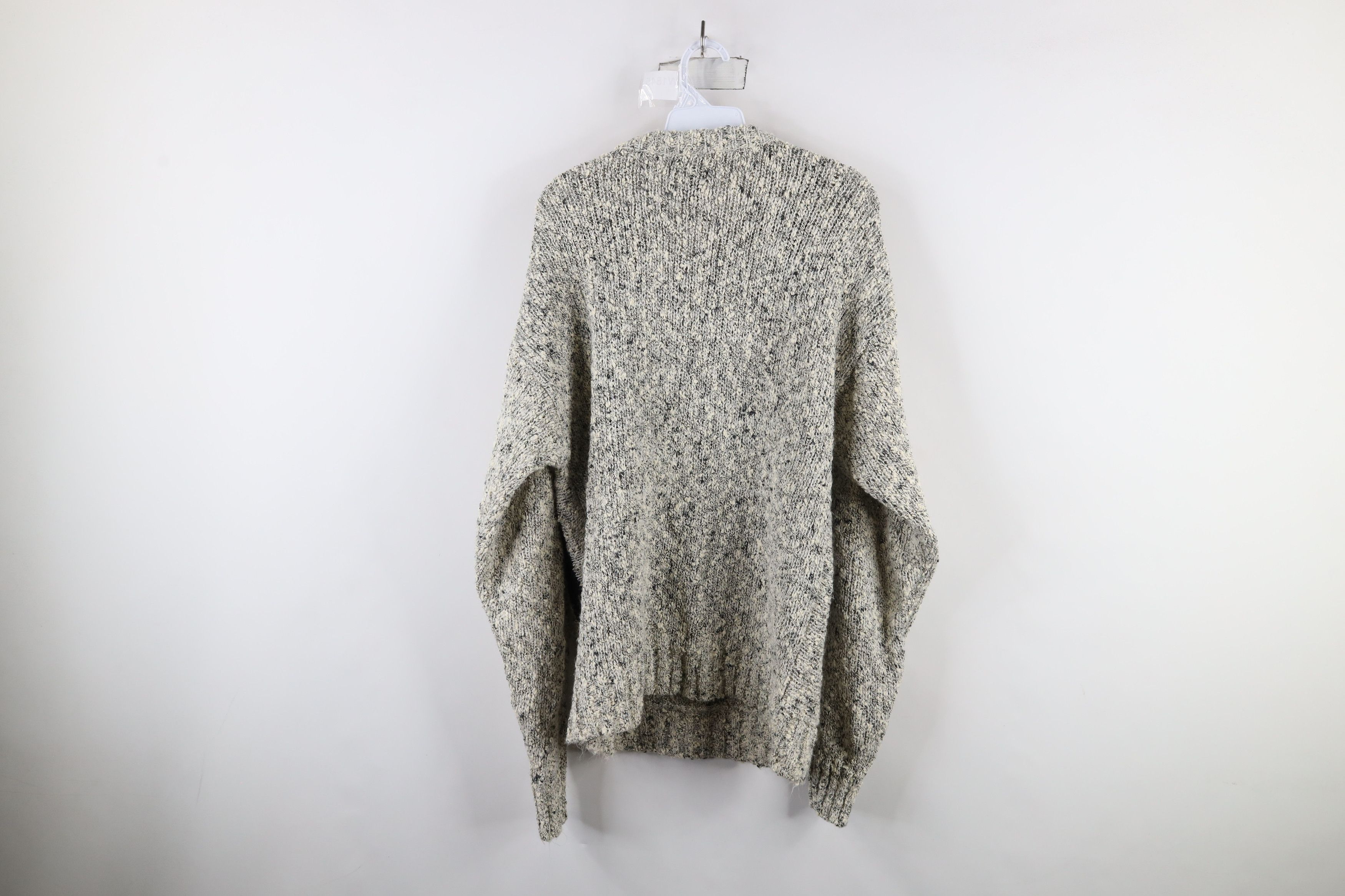 Vintage Vintage 90s Streetwear Chunky Textured Knit Grandpa Sweater Size US L / EU 52-54 / 3 - 10 Thumbnail