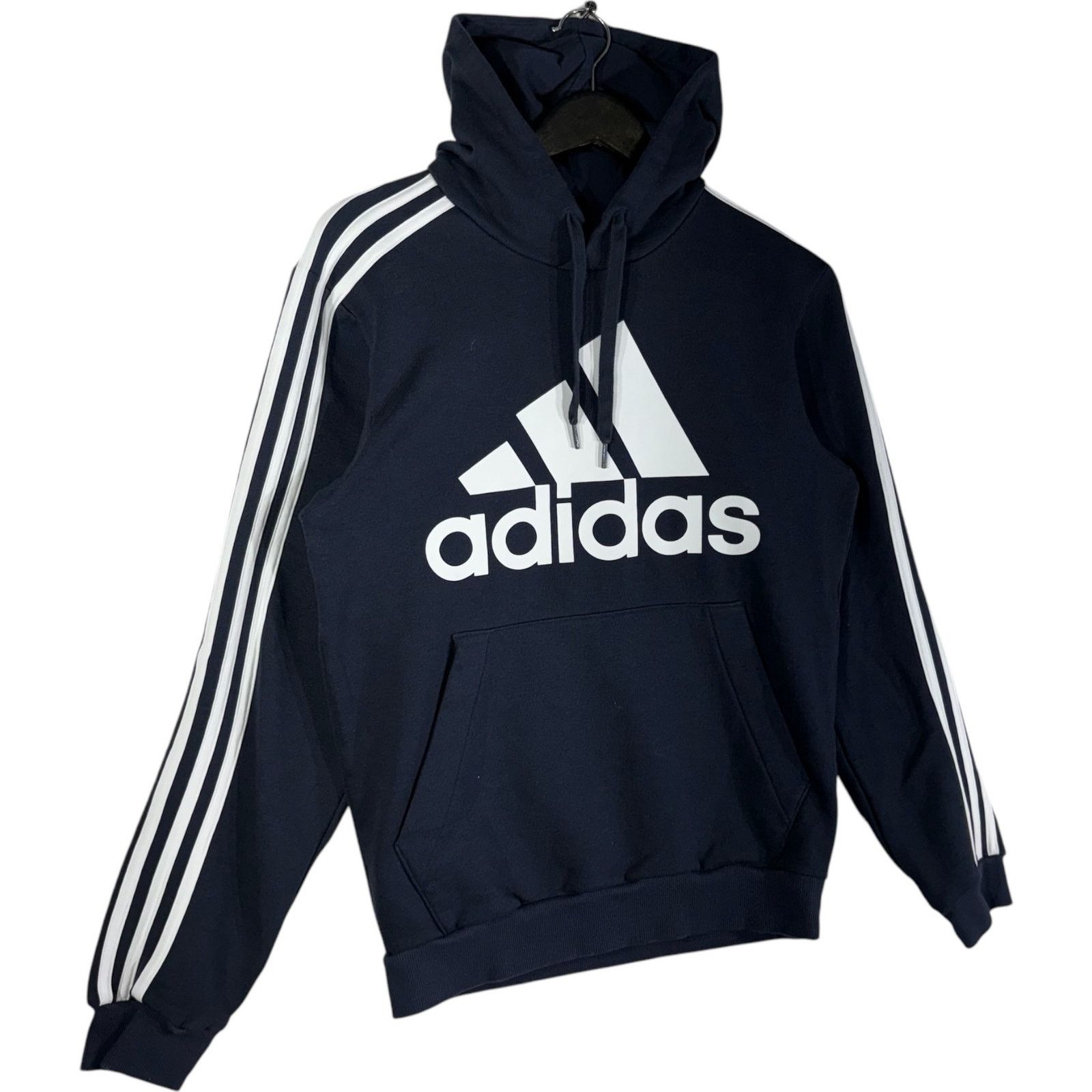 Adidas Adidas Big Logo Striped Sleeves Pullover Hoodie Size US S / EU 44-46 / 1 - 4 Thumbnail