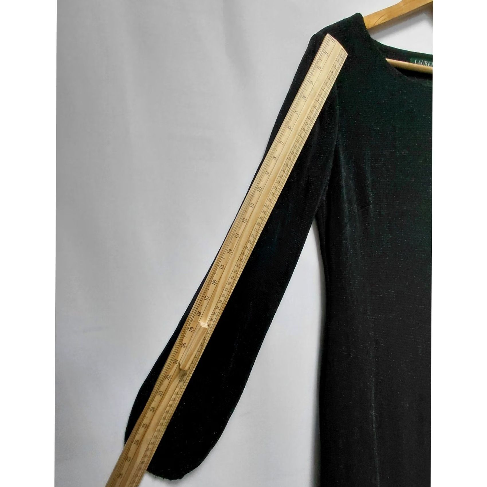Ralph Lauren LAUREN RALPH LAUREN Black Knit Dress Solid Long Sleeve Knee Length Women Size 14 Size XL / US 12-14 / IT 48-50 - 7 Thumbnail