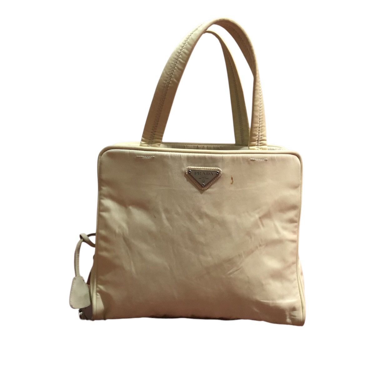 Prada Tessuto Nylon Tote Bag in Beige, Women's