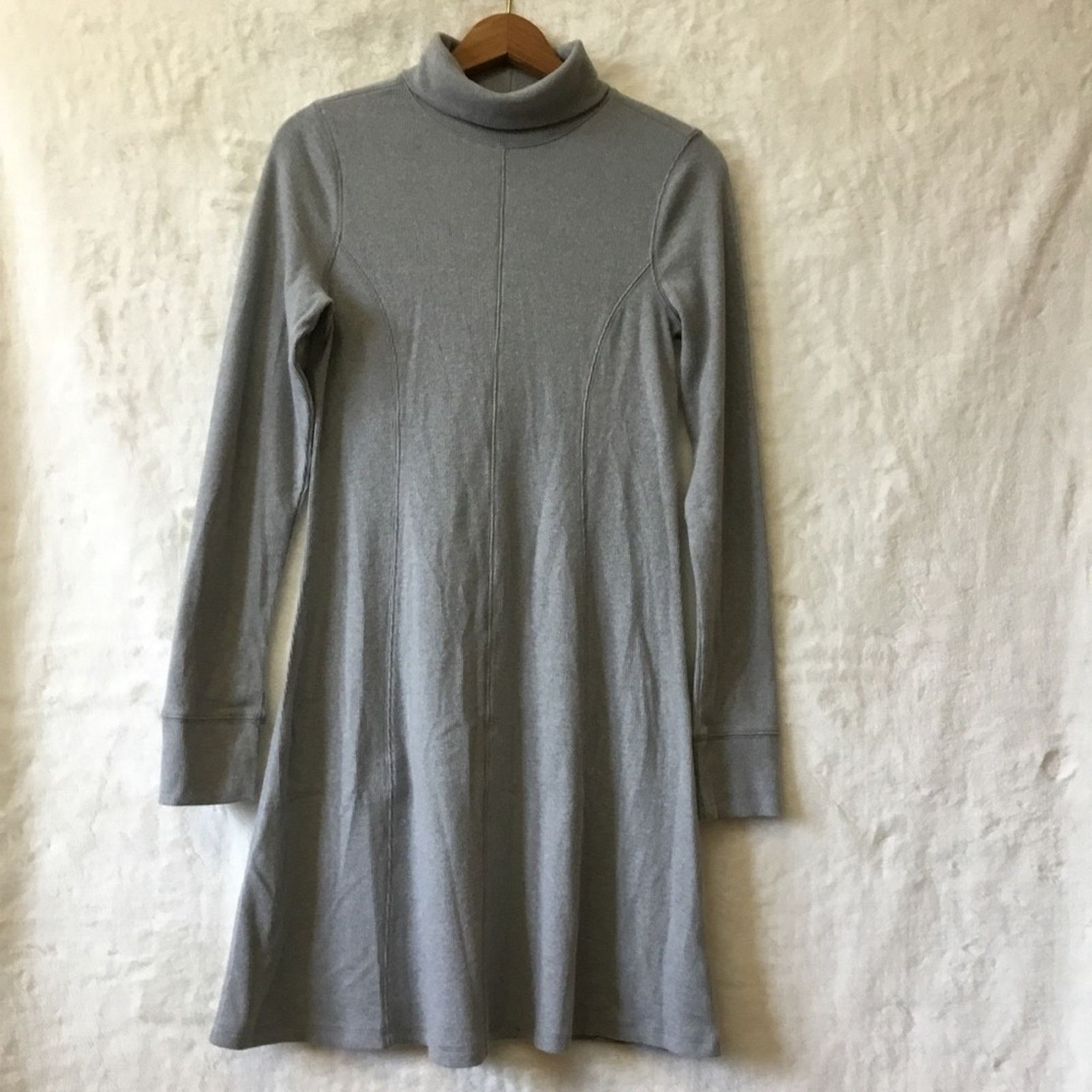 Other UpWest Gray Cozy Rib Long Sleeve Turtleneck Dress Size M / US 6-8 / IT 42-44 - 1 Thumbnail