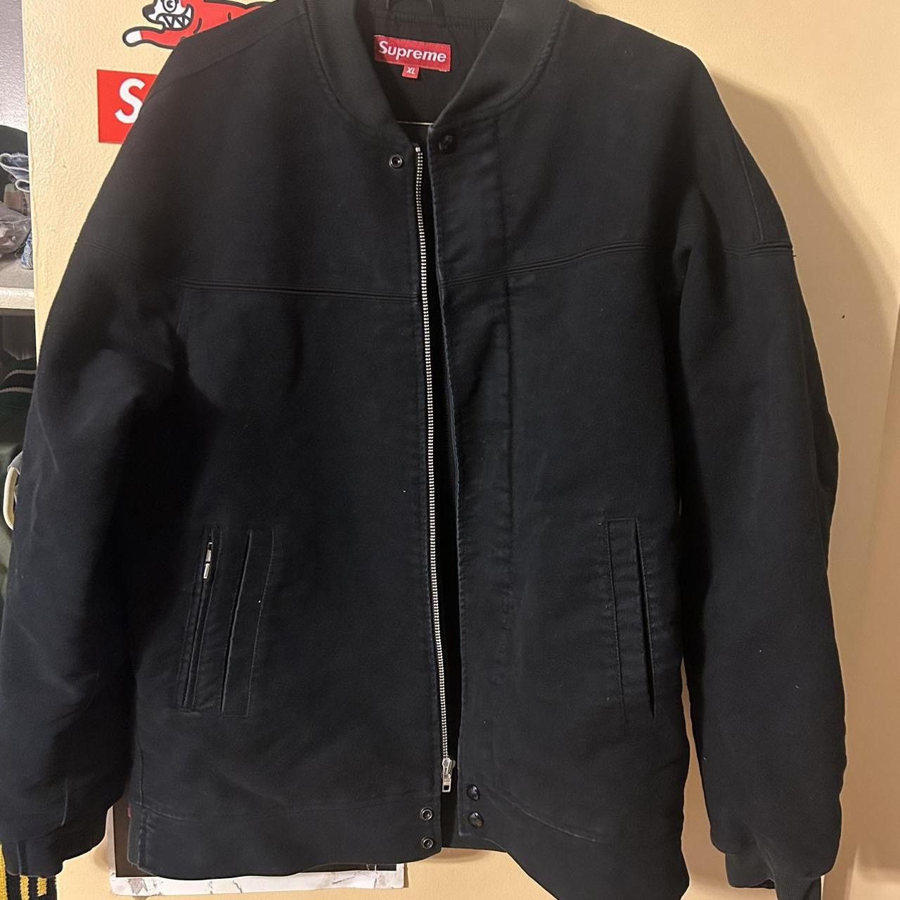 Supreme Black Supreme sued bomber jacket Size US XL / EU 56 / 4 - 1 Thumbnail