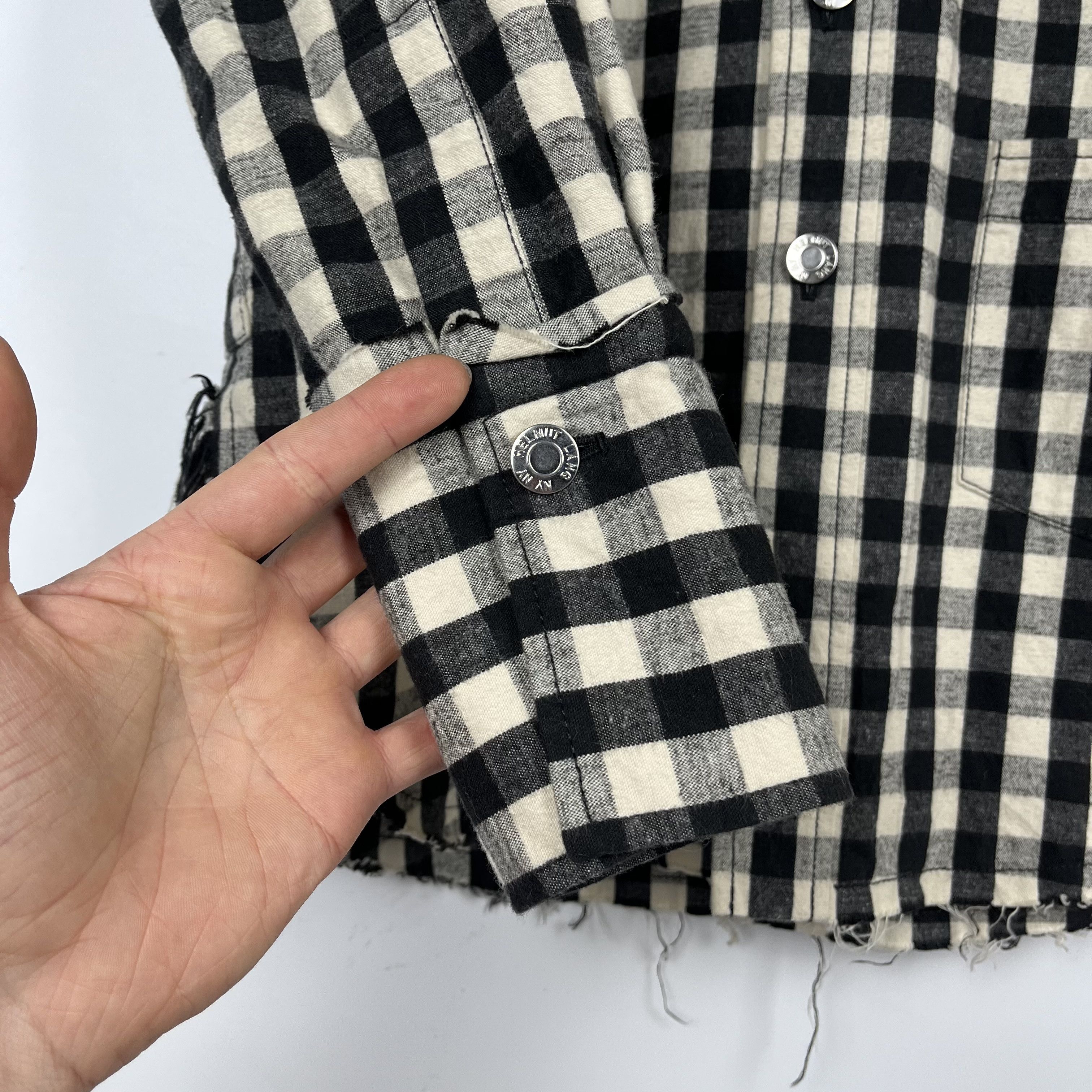 Helmut Lang Helmut Lang Oversized Gingham Flannel Overshirt Jacket Size XS / US 0-2 / IT 36-38 - 8 Thumbnail