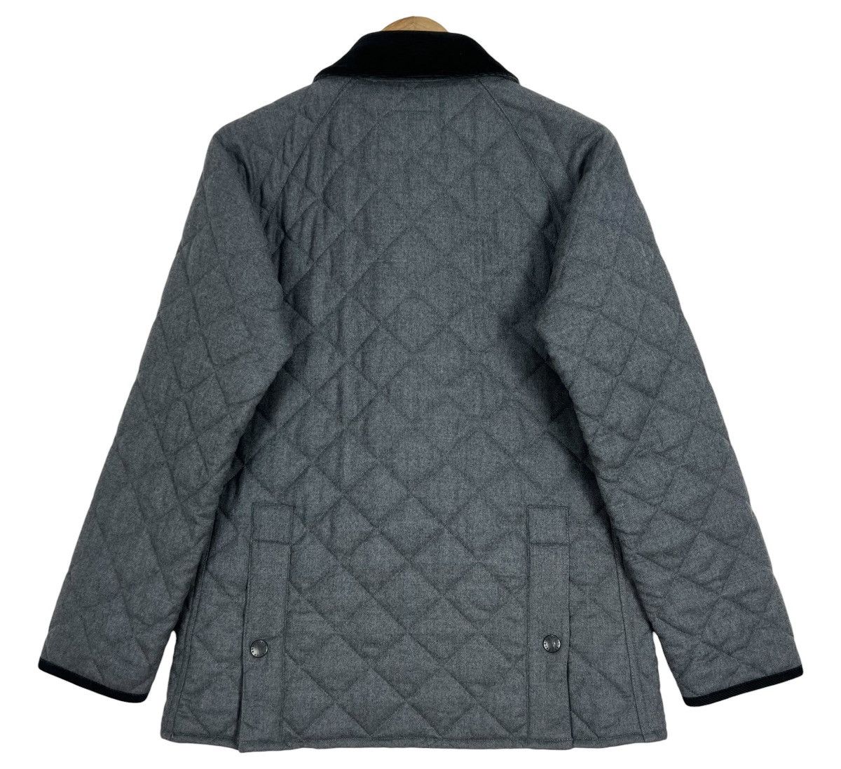 Barbour Barbour Wool Quilted Jacket Grey Corduroy Collar Coat Size US M / EU 48-50 / 2 - 2 Thumbnail