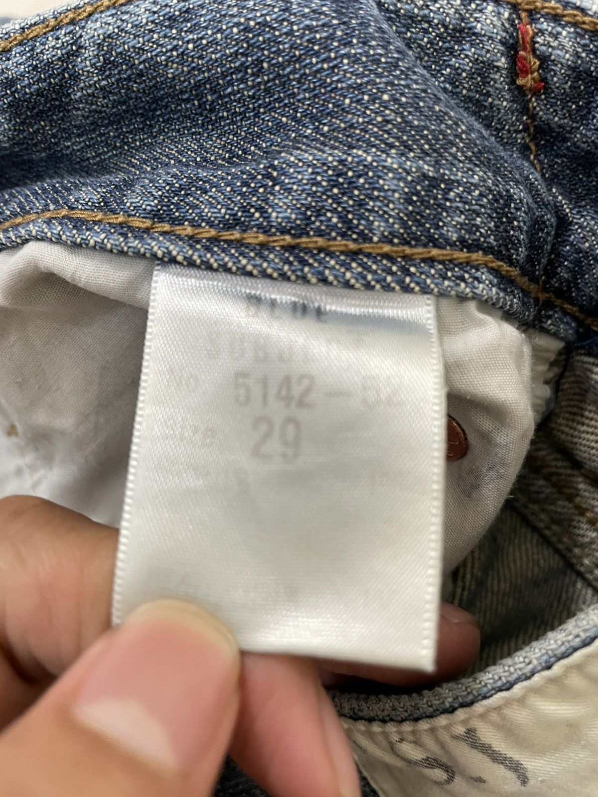 Japanese Brand 2000s Distressed Washed Blue Jeans Y2K Size US 29 - 8 Thumbnail