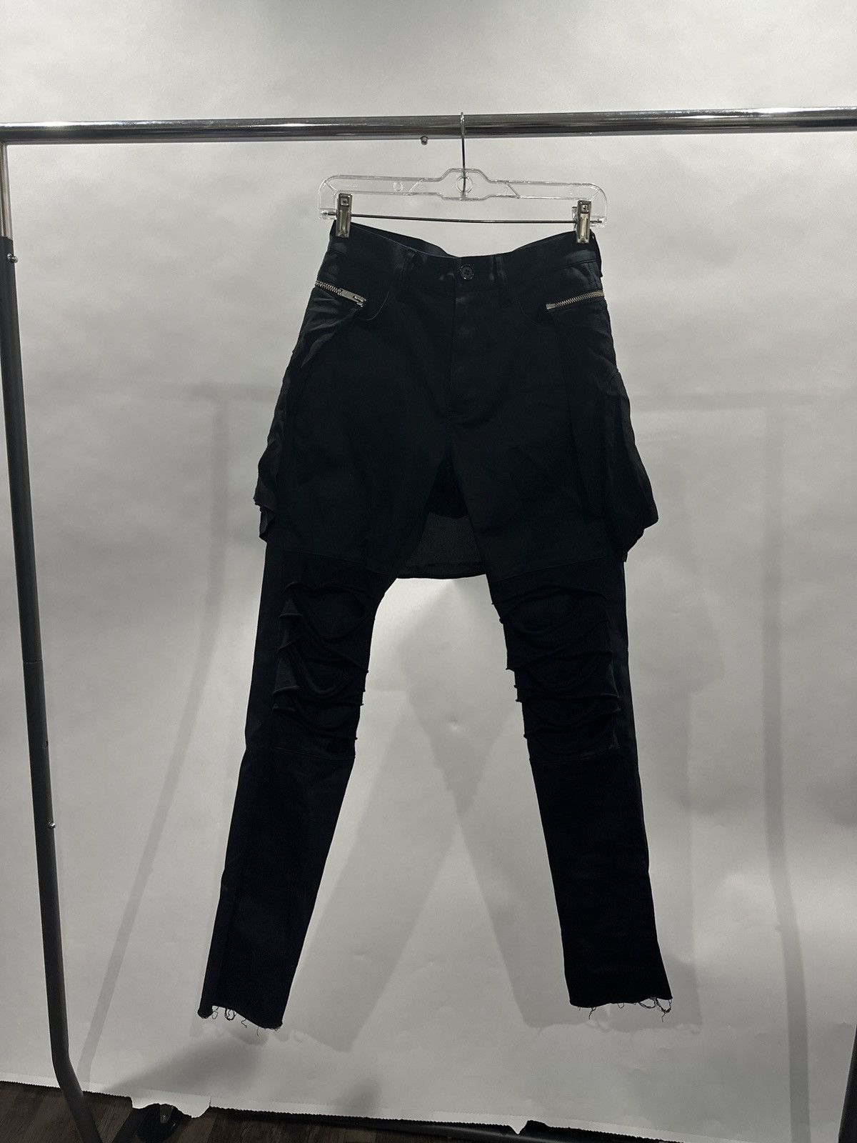 image of Undercover Removable Skirt Pants in Black, Women's (Size 26)