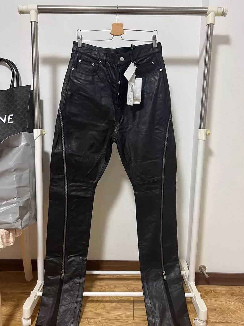 Rick Owens rick owens Main line zip leather pants 2501-Nextarrow Size US 32 / EU 48 - 1 Thumbnail