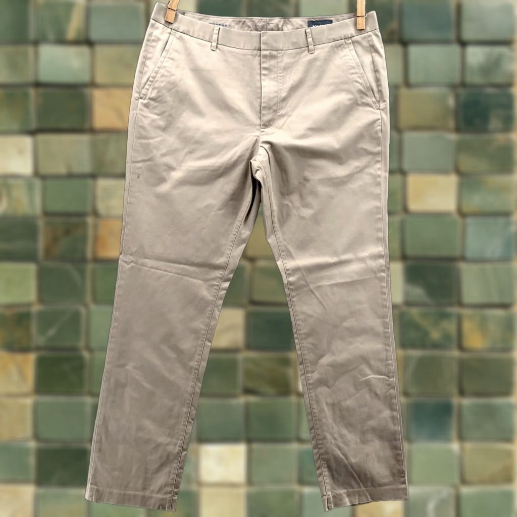 Bonobos Bonobos Chino Pants 38x33 Khaki - Bonobos Weekday Warrior / Chino / Regular / Beige / 90s Preppy Office Travel Business Casual Mens Size US 38 / EU 54 - 1 Thumbnail