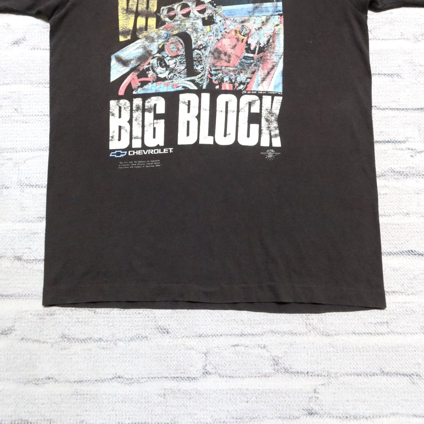 Fruit Of The Loom Vintage Chevrolet Chevy V8 Big Block Engine Shirt L Mens Black Size US L / EU 52-54 / 3 - 3 Thumbnail