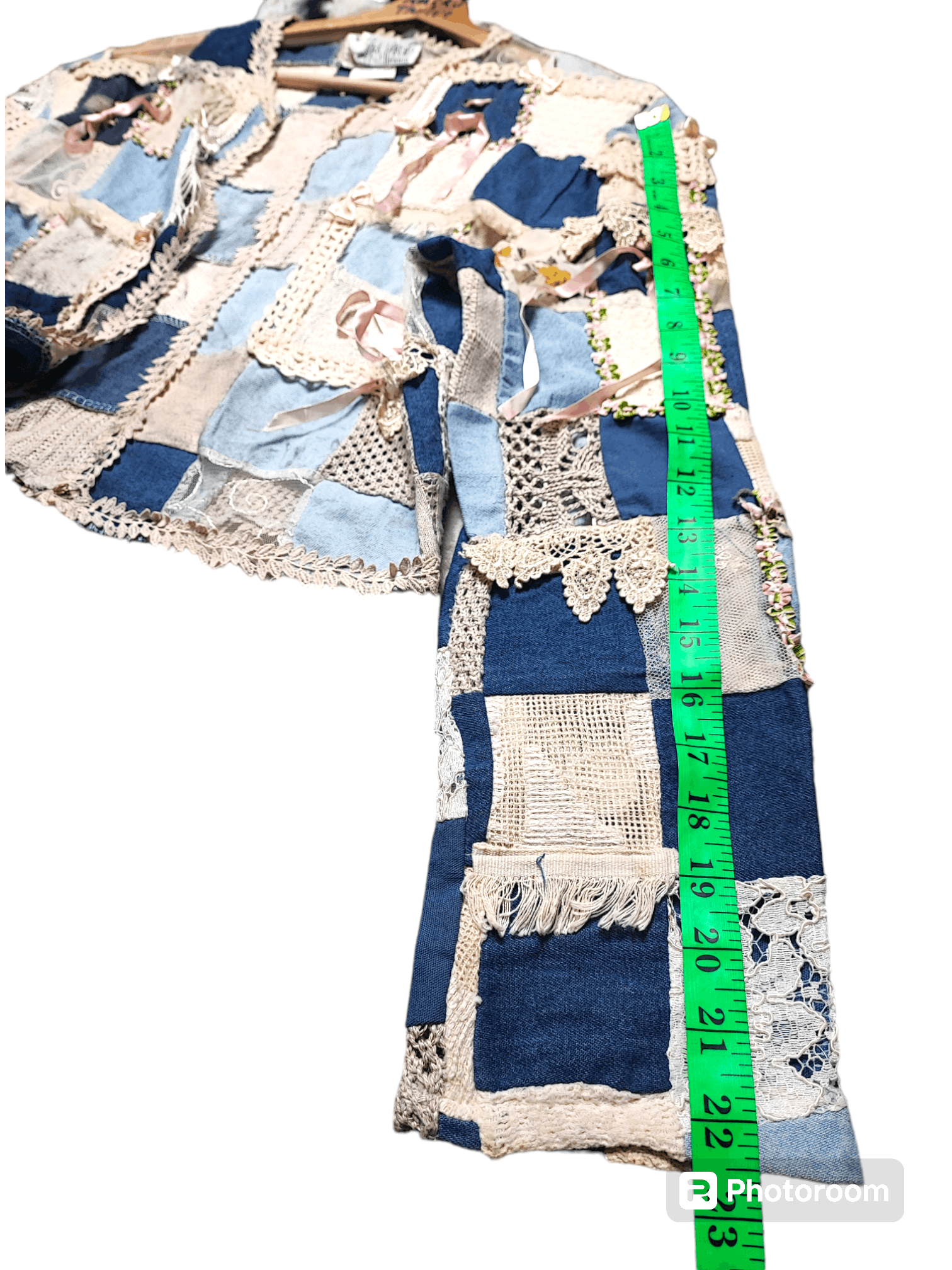 Le Grande Bleu (L.G.B.) Crop Top Patch Work By Rick Harold Size S / US 4 / IT 40 - 5 Thumbnail
