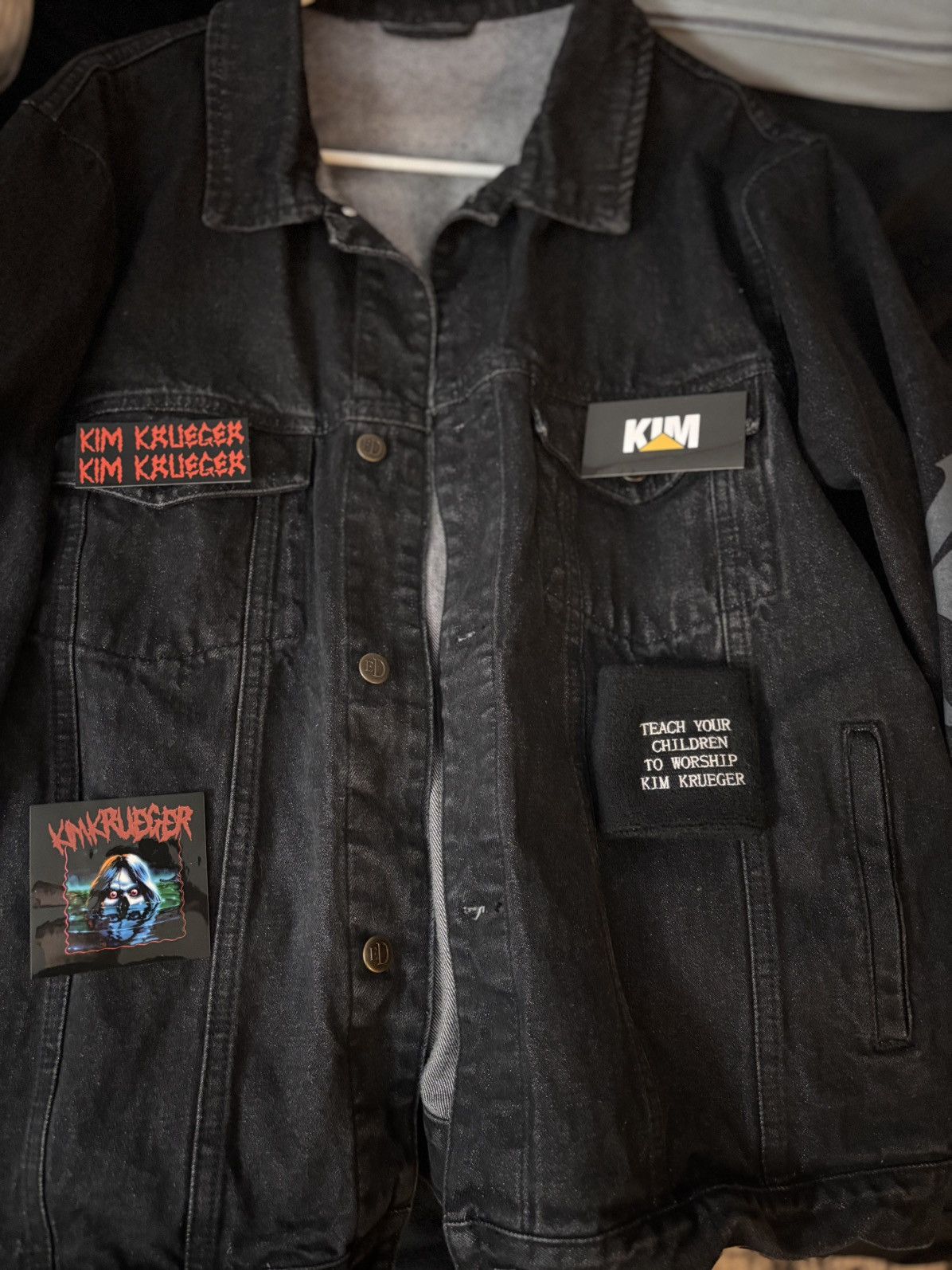 Kim Krueger Kim Krueger Black Denim Jacket (VERY RARE & LIMITED) Size US L / EU 52-54 / 3 - 1 Thumbnail