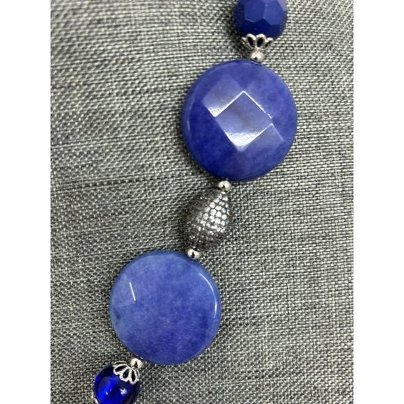 Handmade Lapis Lazuli & Druzy Necklace Size ONE SIZE - 10 Thumbnail