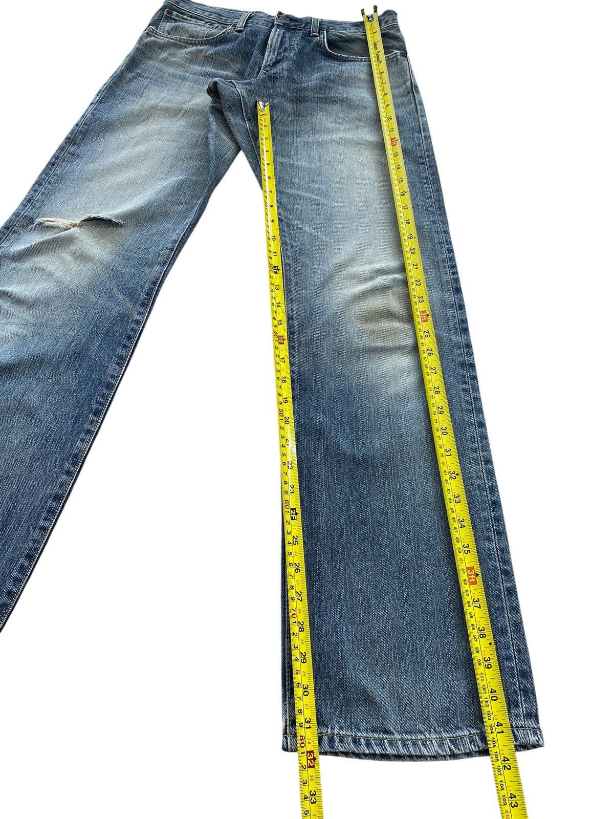 Edwin Edwin Faded Wash Whiskered Straight Leg Style Jeans Size US 30 / EU 46 - 8 Thumbnail
