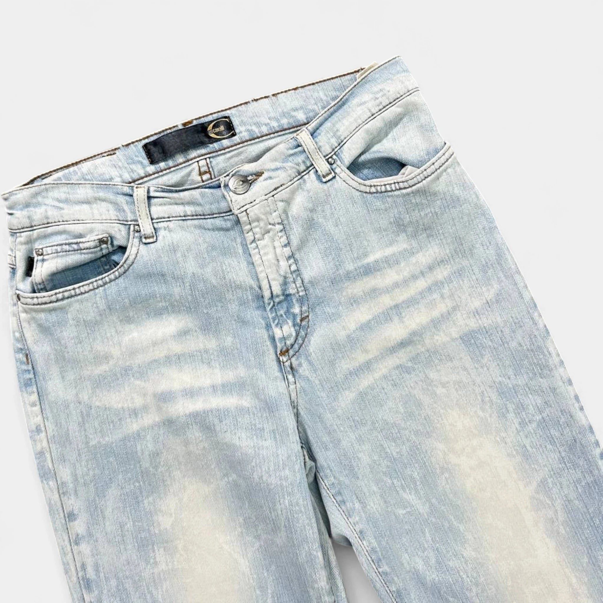 Just Cavalli Just Cavalli Marble Effect Denim Pants Size 28" / US 6 / IT 42 - 2 Thumbnail