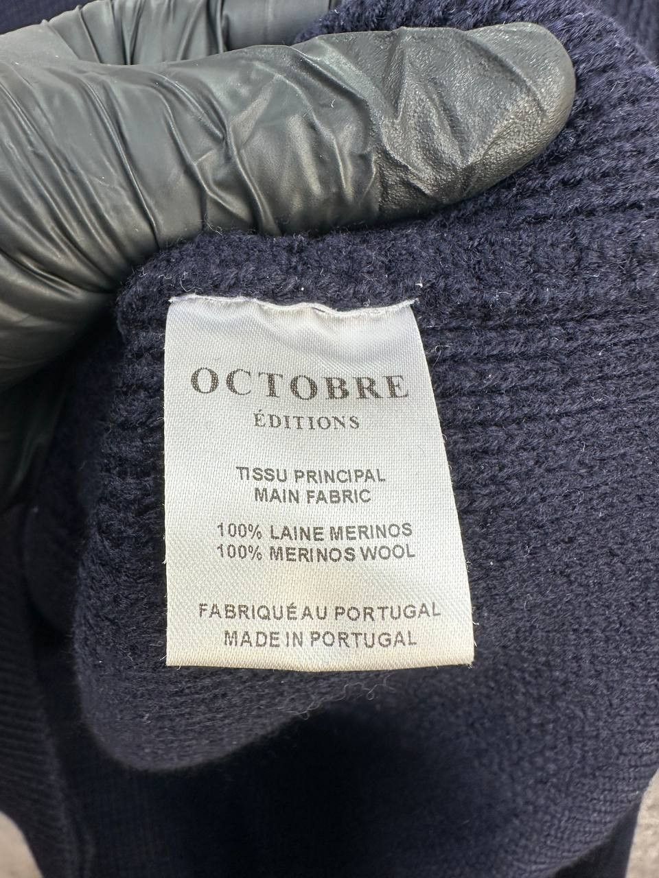 Other Octobre Editions 100% Merino Wool Waffle Knit Sweater Navy Size US XS / EU 42 / 0 - 11 Thumbnail