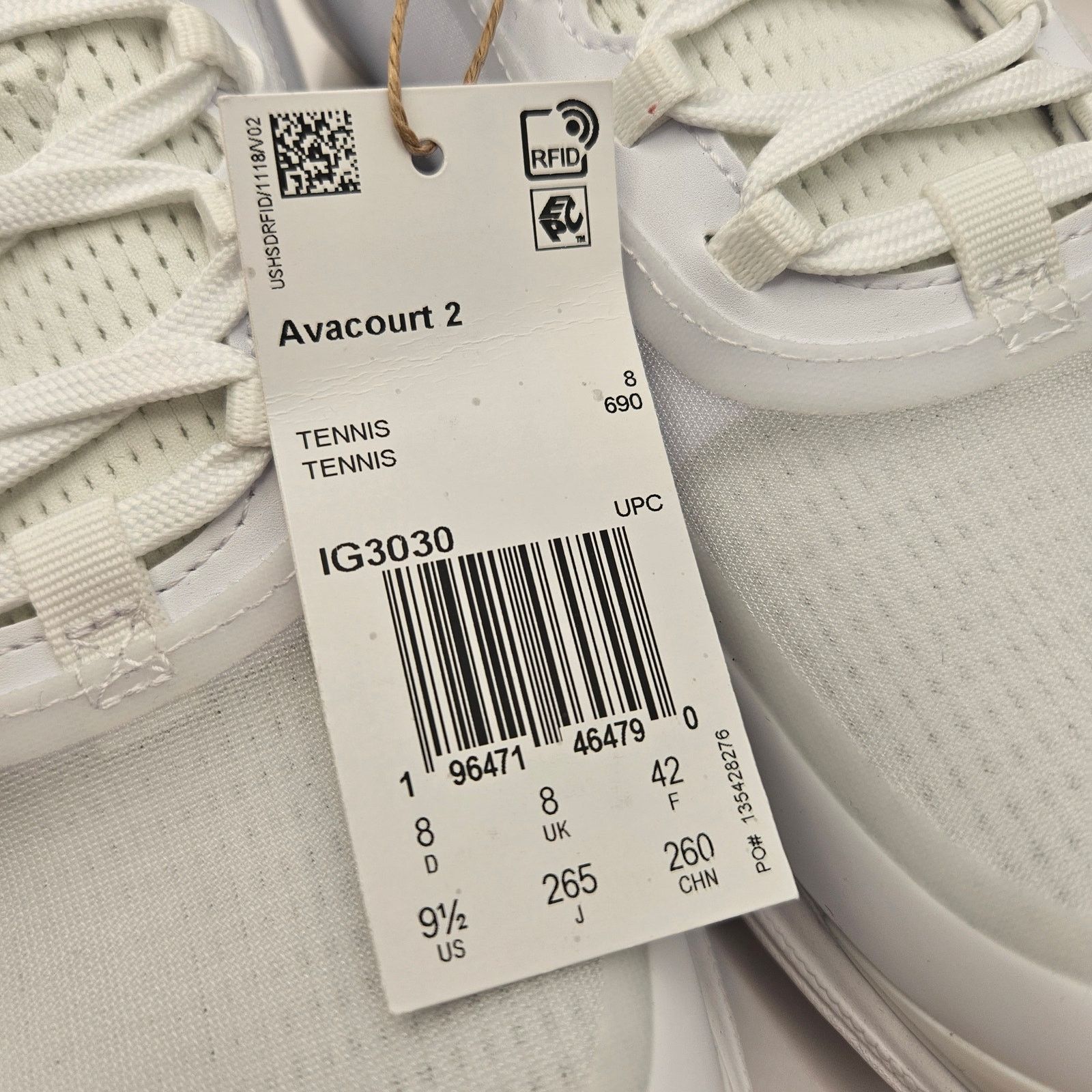 Adidas ADIDAS WOMEN'S 9.5 AVACOURT 2 TENNIS SHOES WHITE IG3030 NWOB Size US 9.5 / IT 39.5 - 6 Thumbnail