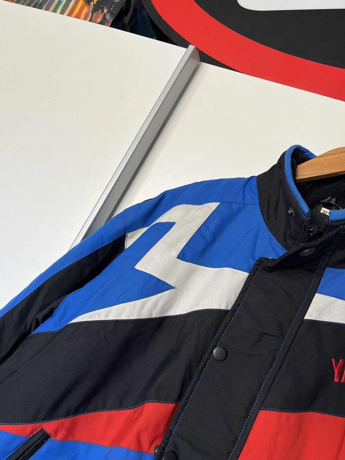 Vintage × Yamaha Vintage 90’s Yamaha Zig Zag Racing Jacket Moto Forma1 Opium Size US XL / EU 56 / 4 - 4 Thumbnail
