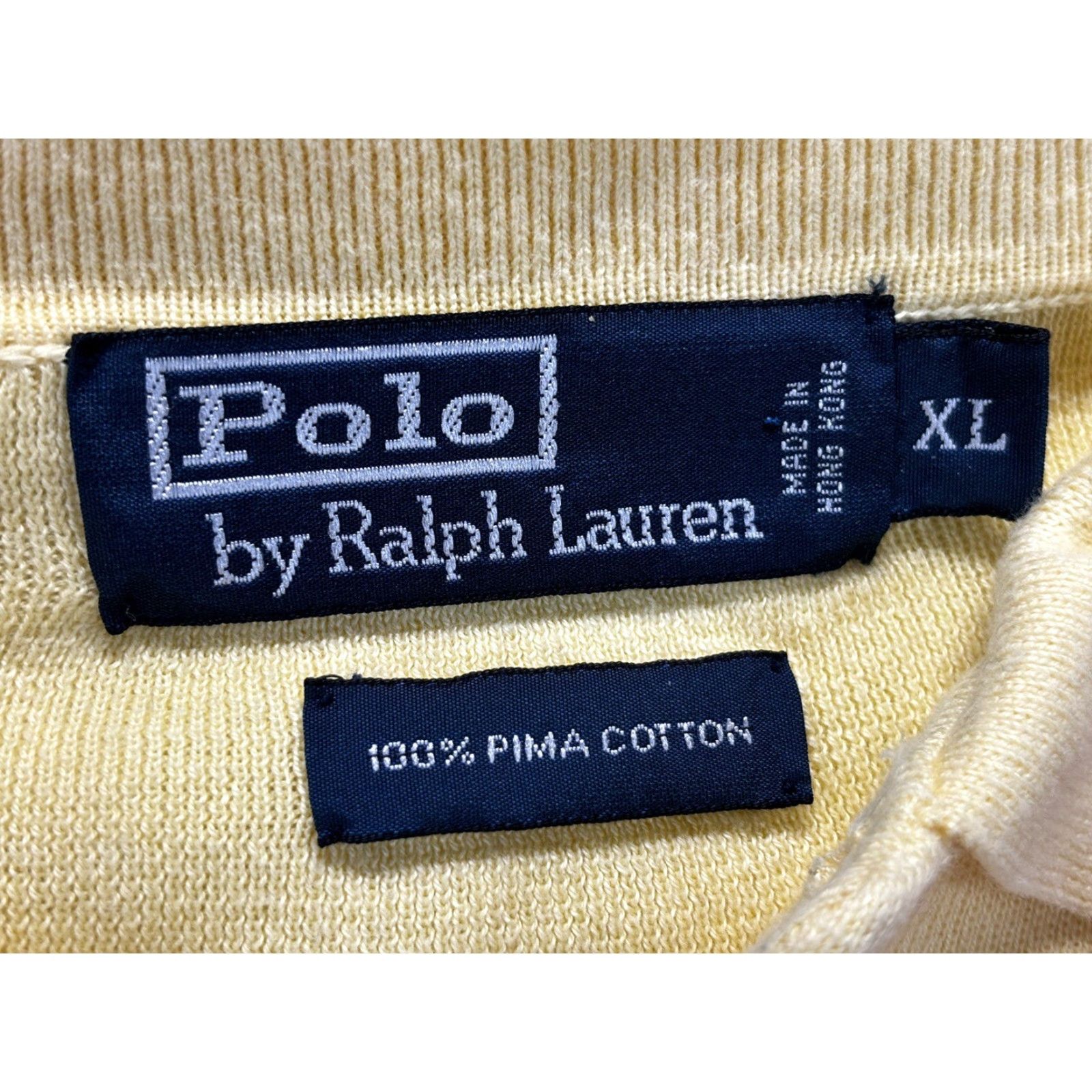 Ralph Lauren VINTAGE Polo Ralph Lauren Sweater XL Men Collar 2 Button Yellow Size US XL / EU 56 / 4 - 4 Thumbnail