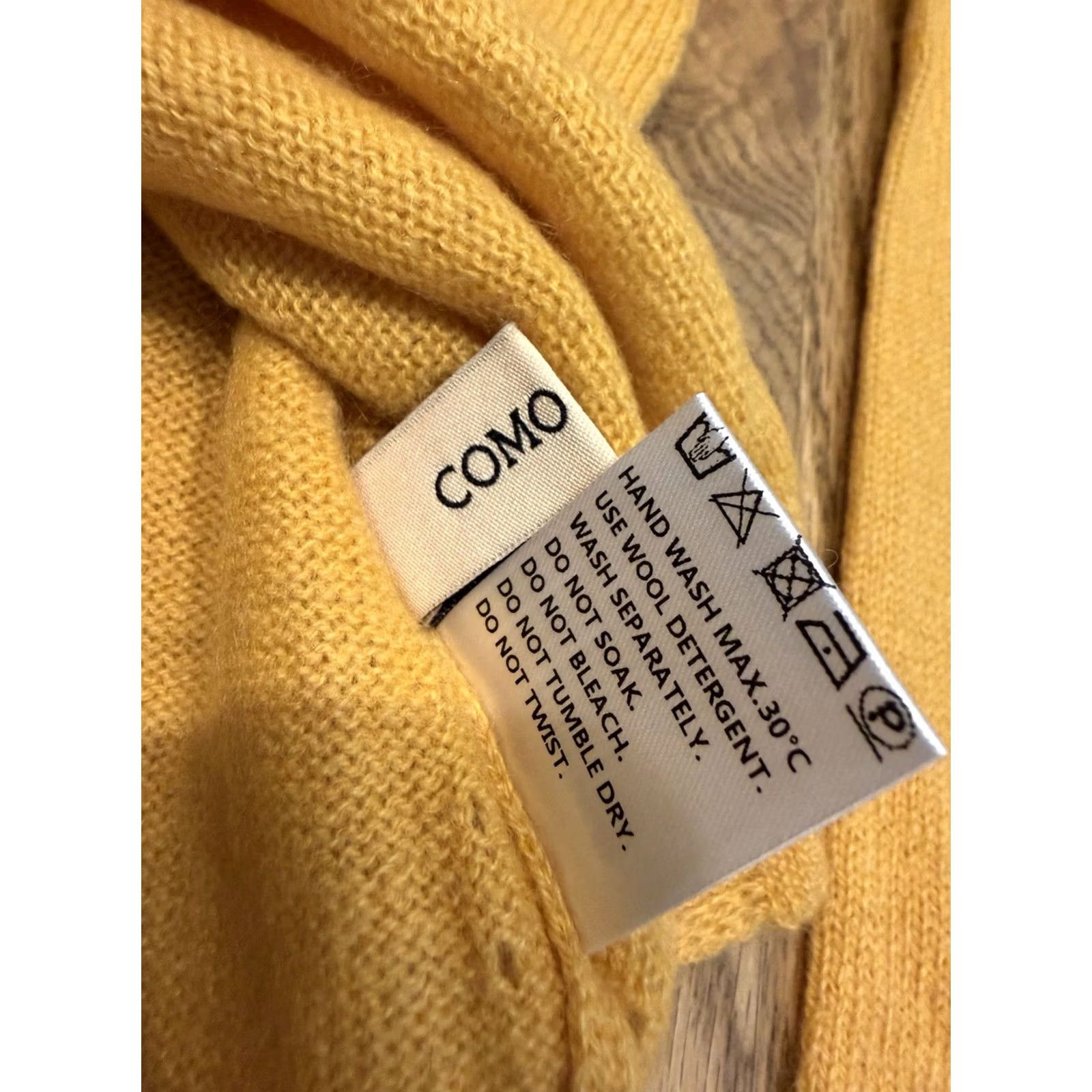 Vintage Como Boca 100% Cashmere Roll Neck Sweater Women’s Size Small Pullover Yellow Size S / US 4 / IT 40 - 3 Thumbnail