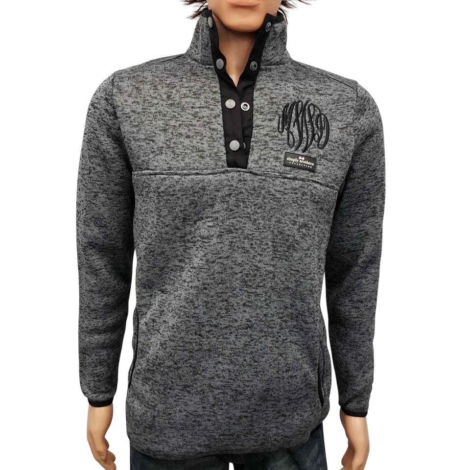Other Simply Southern Sweater 1/4 Quarter Snap Button Knit Unisex Size US M / EU 48-50 / 2 - 2 Thumbnail
