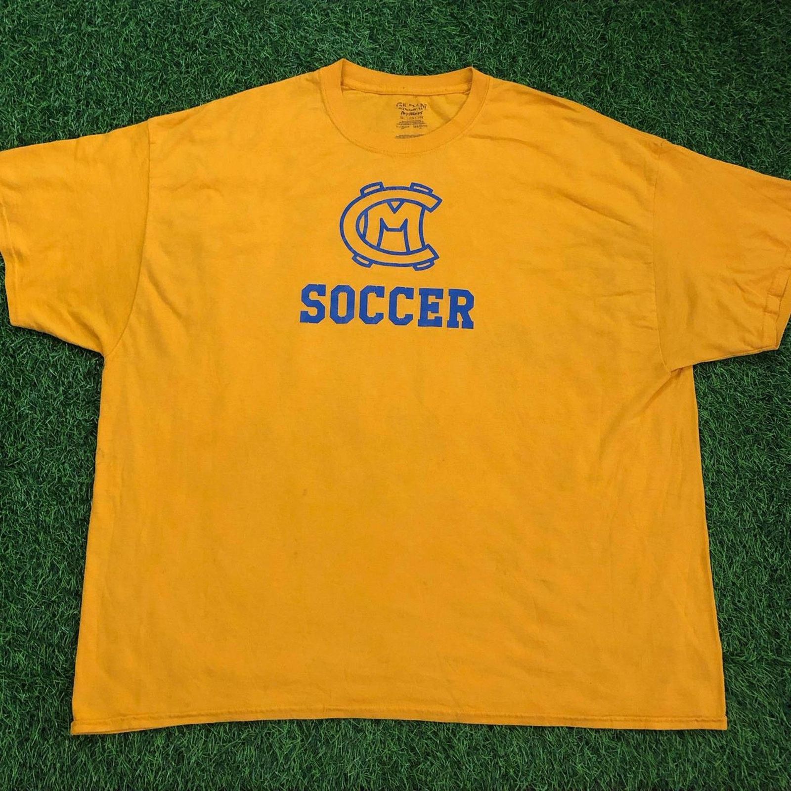 Gildan Men’s Yellow CM Soccer Graphic Tee Size US XXL / EU 58 / 5 - 1 Thumbnail