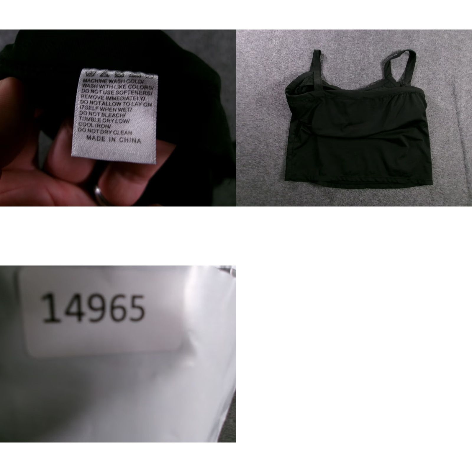 Vintage NELEUS Tank Top Womens 2XL Black Stretch Camisole Athletic Shelf Bra Support Size XXL / US 16-18 / IT 52-54 - 8 Thumbnail