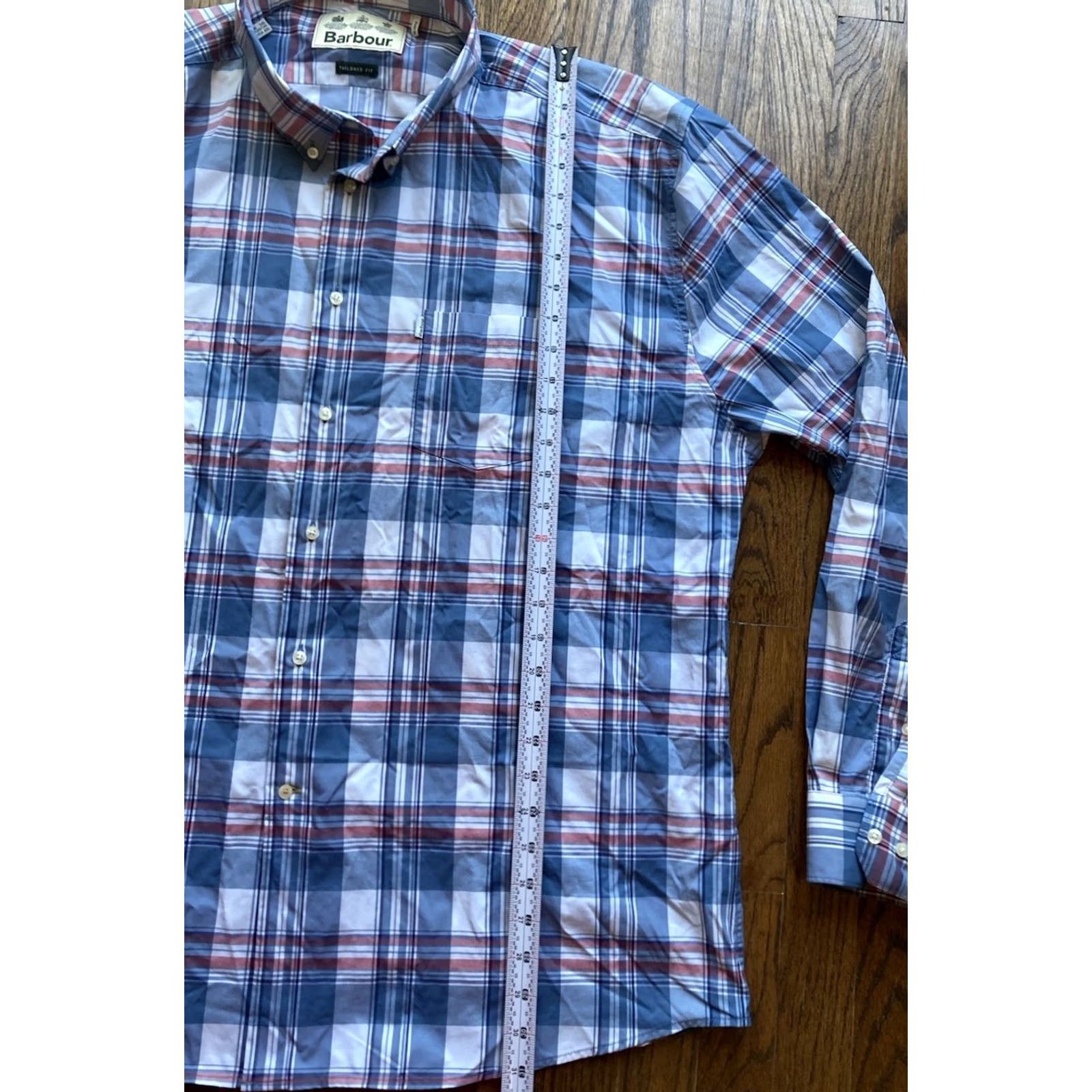 Barbour Barbour Performance Shirt Mens 2XL Blue Long Sleeve Button-Up Check Plaid Tailored Button-Down Collared Shirt Size US XXL / EU 58 / 5 - 6 Thumbnail
