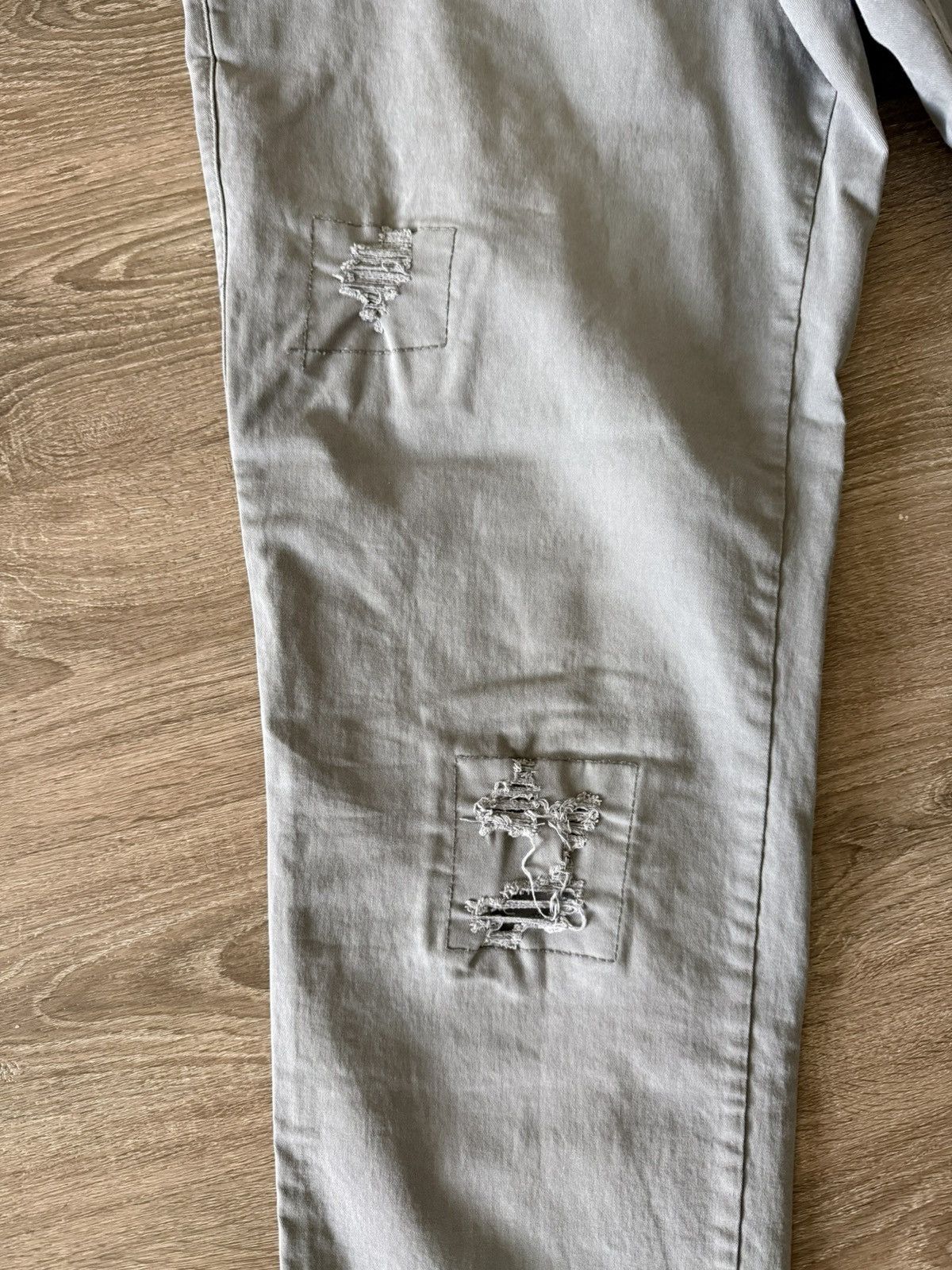 Gap Gap vintage chino grey pants distress Size US 34 / EU 50 - 6 Thumbnail