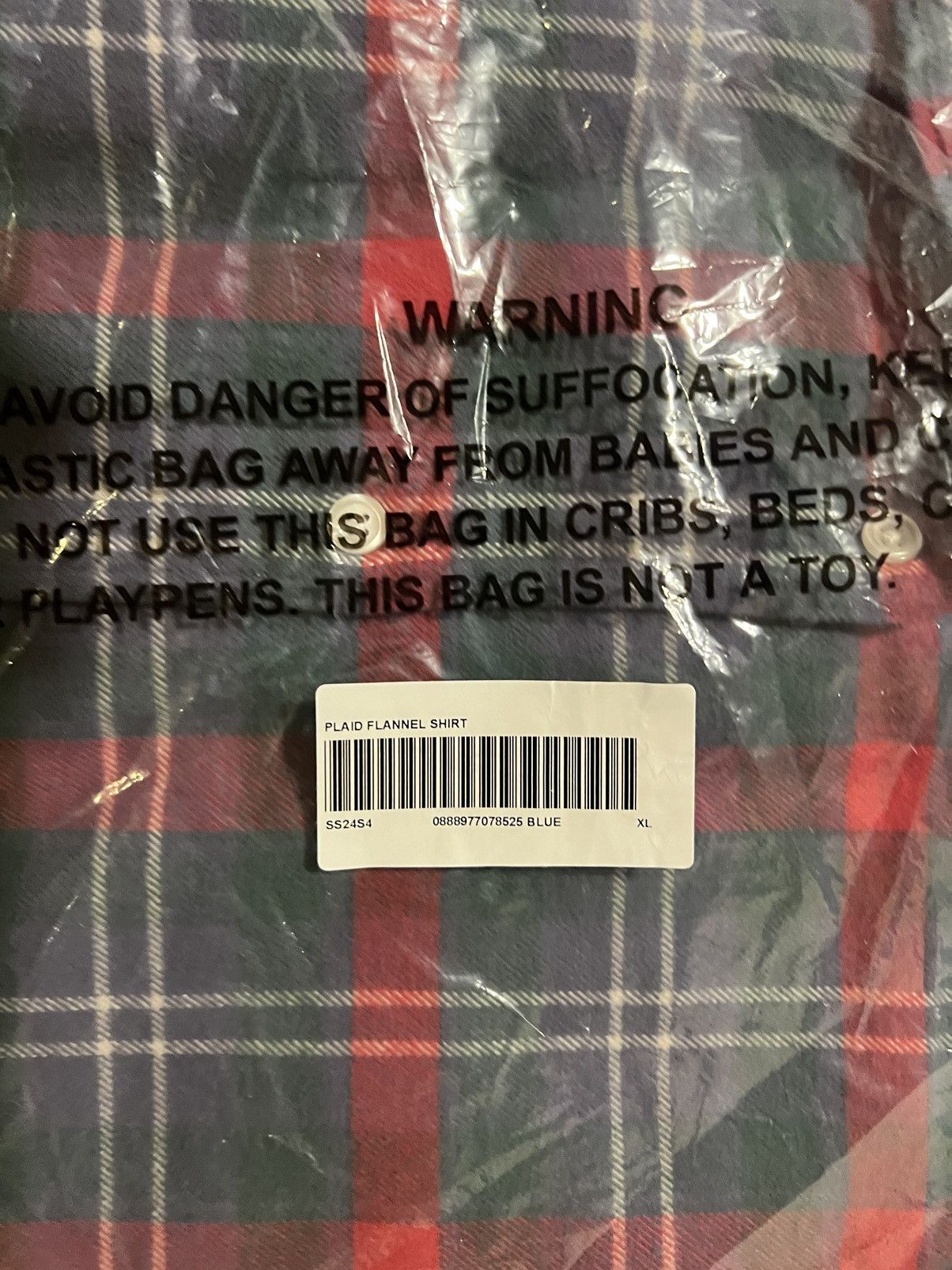 Supreme Supreme Plaid Flannel Shirt in Slate Men's Size XL SS24 | Grailed