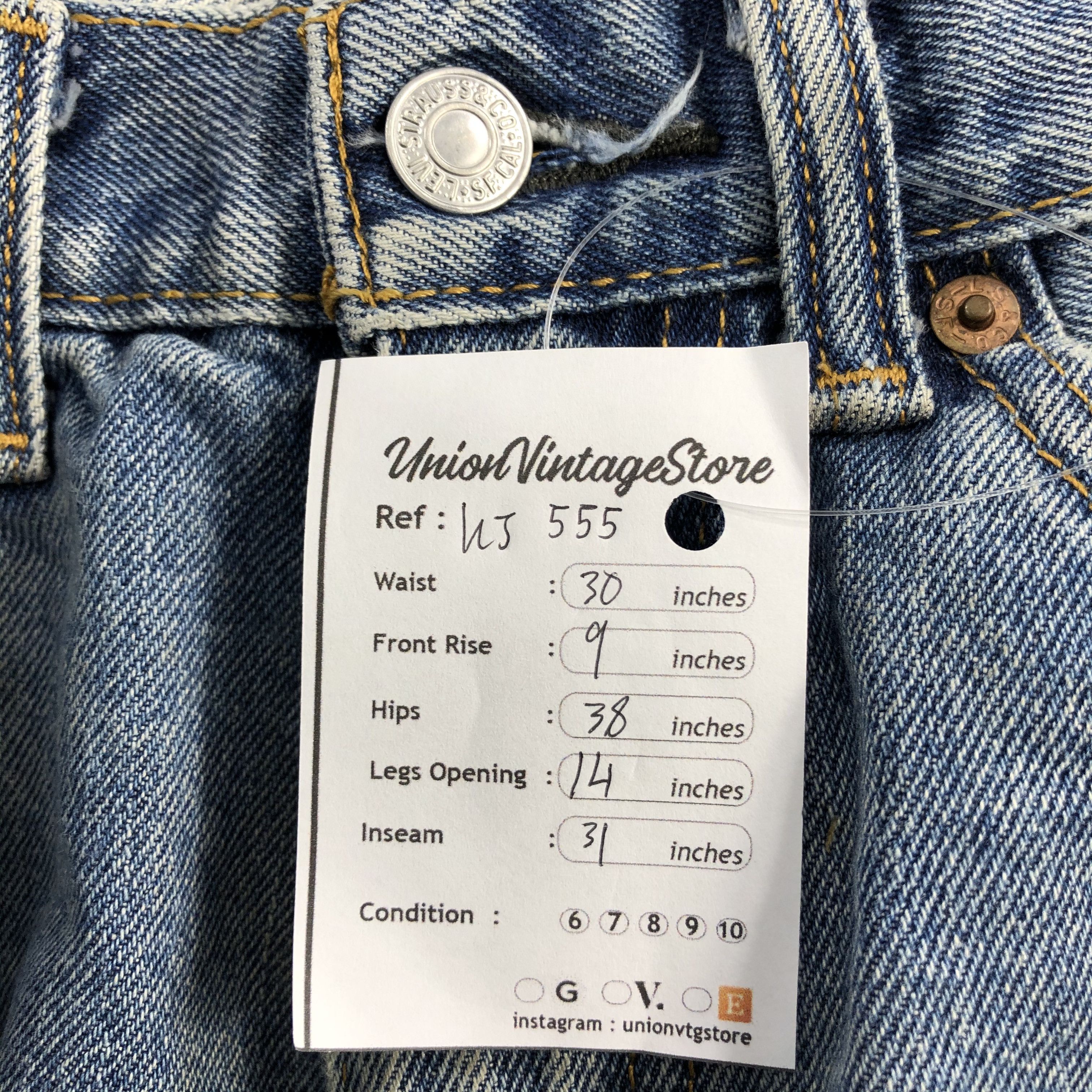 Levi's Vintage Levis 505 Jeans Faded Blue Denim KJ555 Size US 29 - 12 Thumbnail