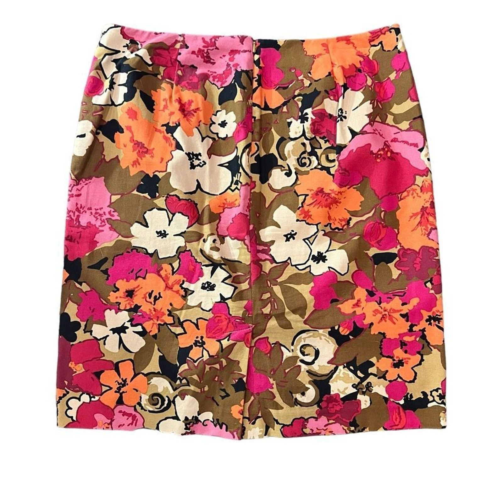 Talbots Talbots Skirt Womens Size 12 Floral Pencil Knee Length Lined Size 34" / US 12 / IT 48 - 4 Thumbnail
