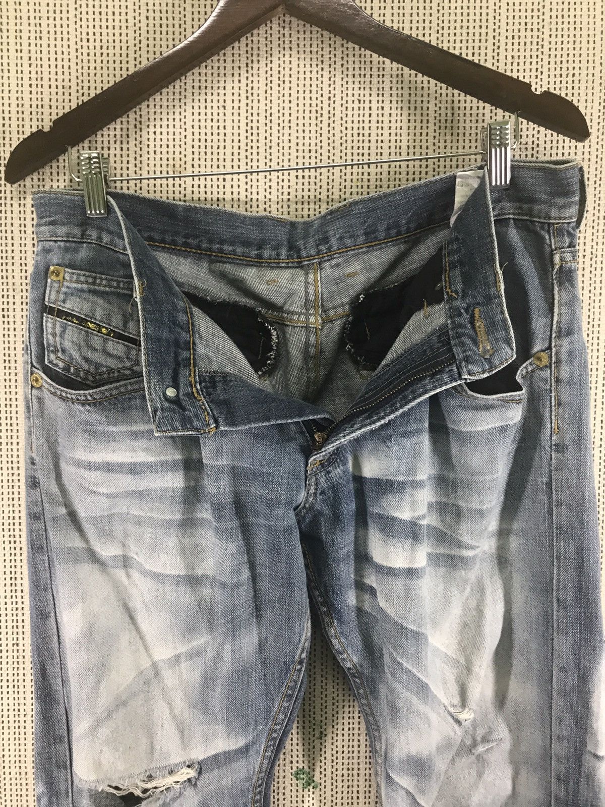 If Six Was Nine × Japanese Brand ‼️‼️distressed gold line APESTEIN very rare Size US 34 / EU 50 - 9 Thumbnail