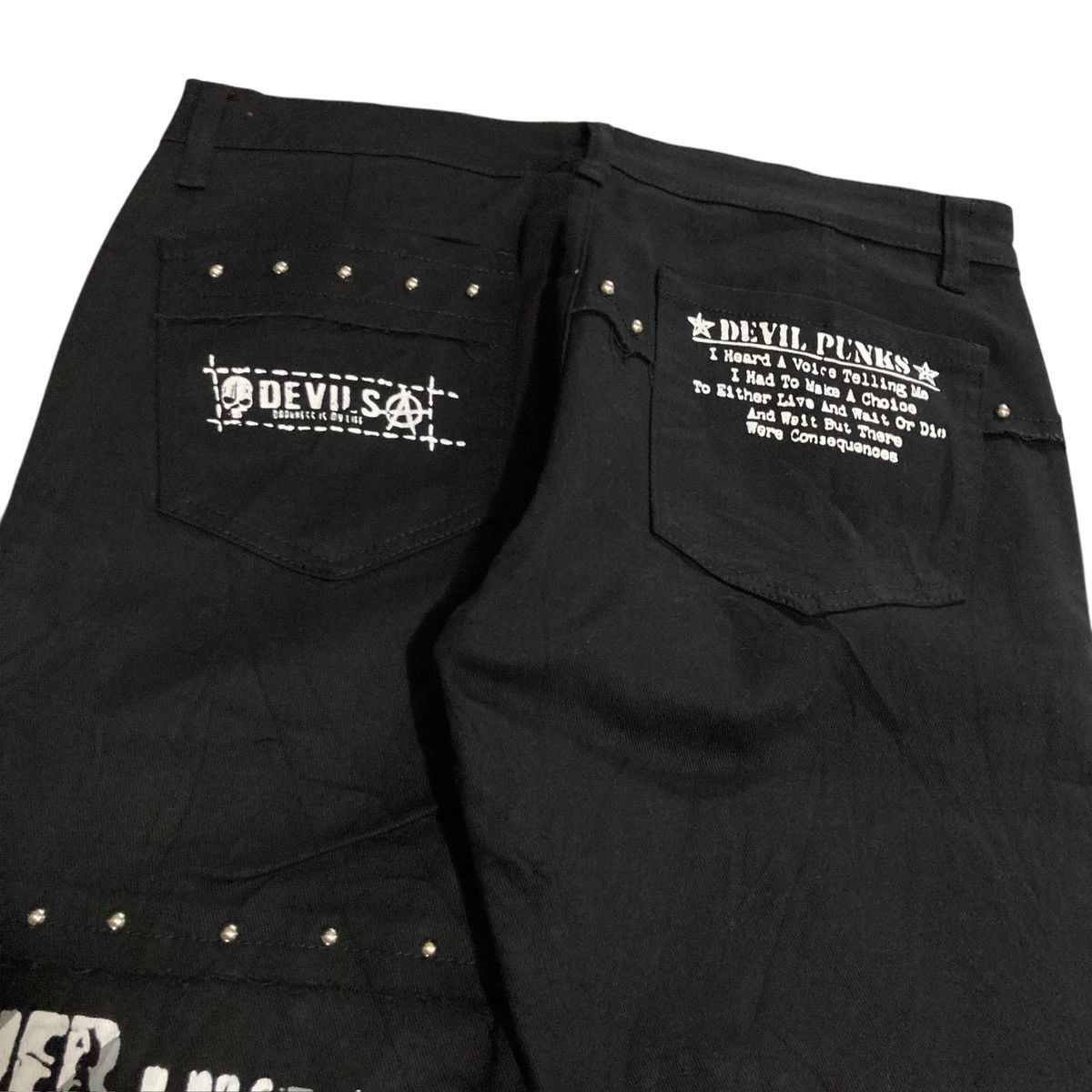 Hysteric Glamour JAPANESE BRAND - Patchwork Studded Chain Punk Design Vkei Size US 34 / EU 50 - 7 Thumbnail