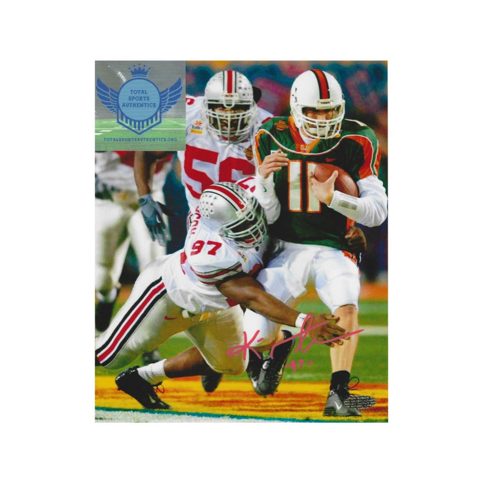 Other Kenny Peterson AUTOGRAPHED 8X10 PHOTO COA OHIO State W/Frame Size ONE SIZE - 4 Thumbnail
