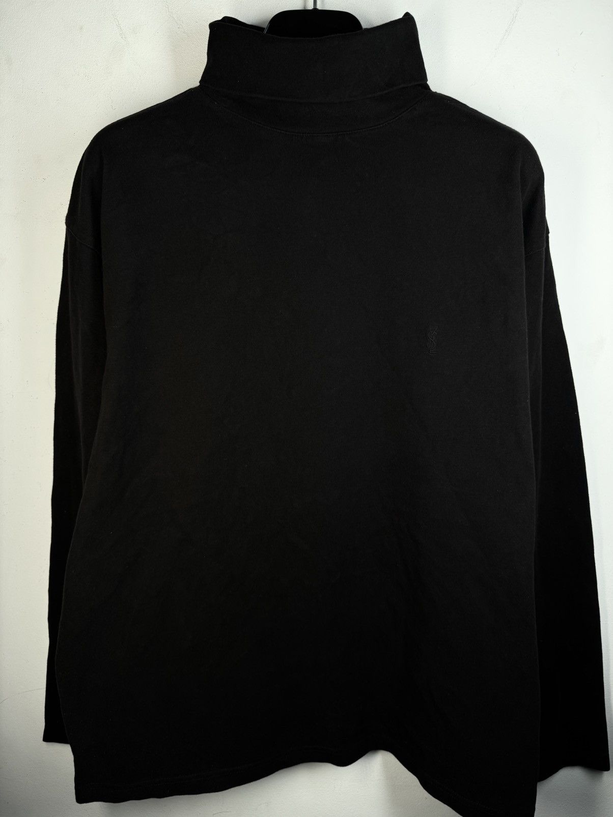 Yves Saint Laurent 90s YSL Turtleneck Sweatshirt Logo Vintage Sweater Luxury Size US XL / EU 56 / 4 - 2 Thumbnail