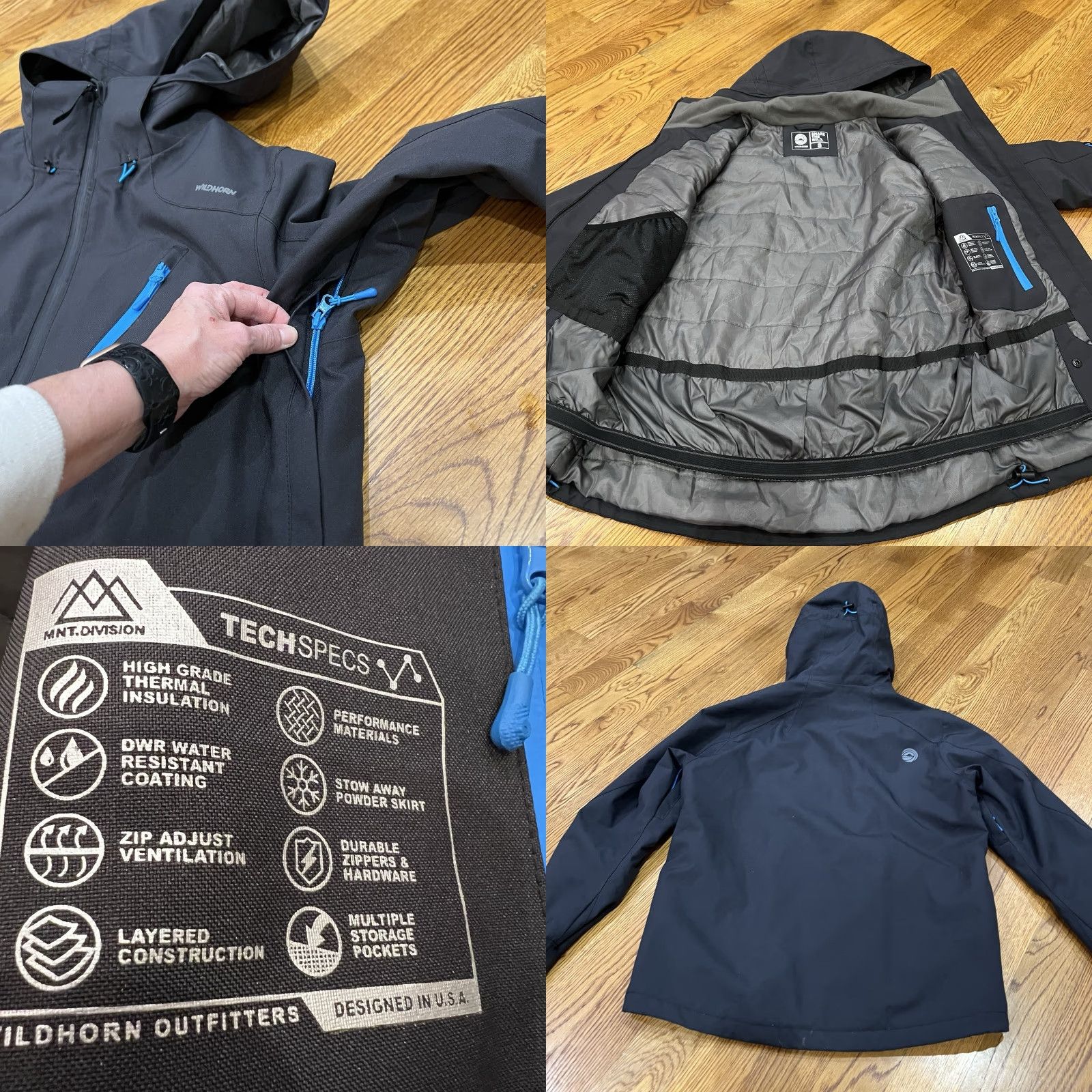 Vintage Wildhorn Men’s Ski Jacket Size Small Black Size US S / EU 44-46 / 1 - 8 Thumbnail