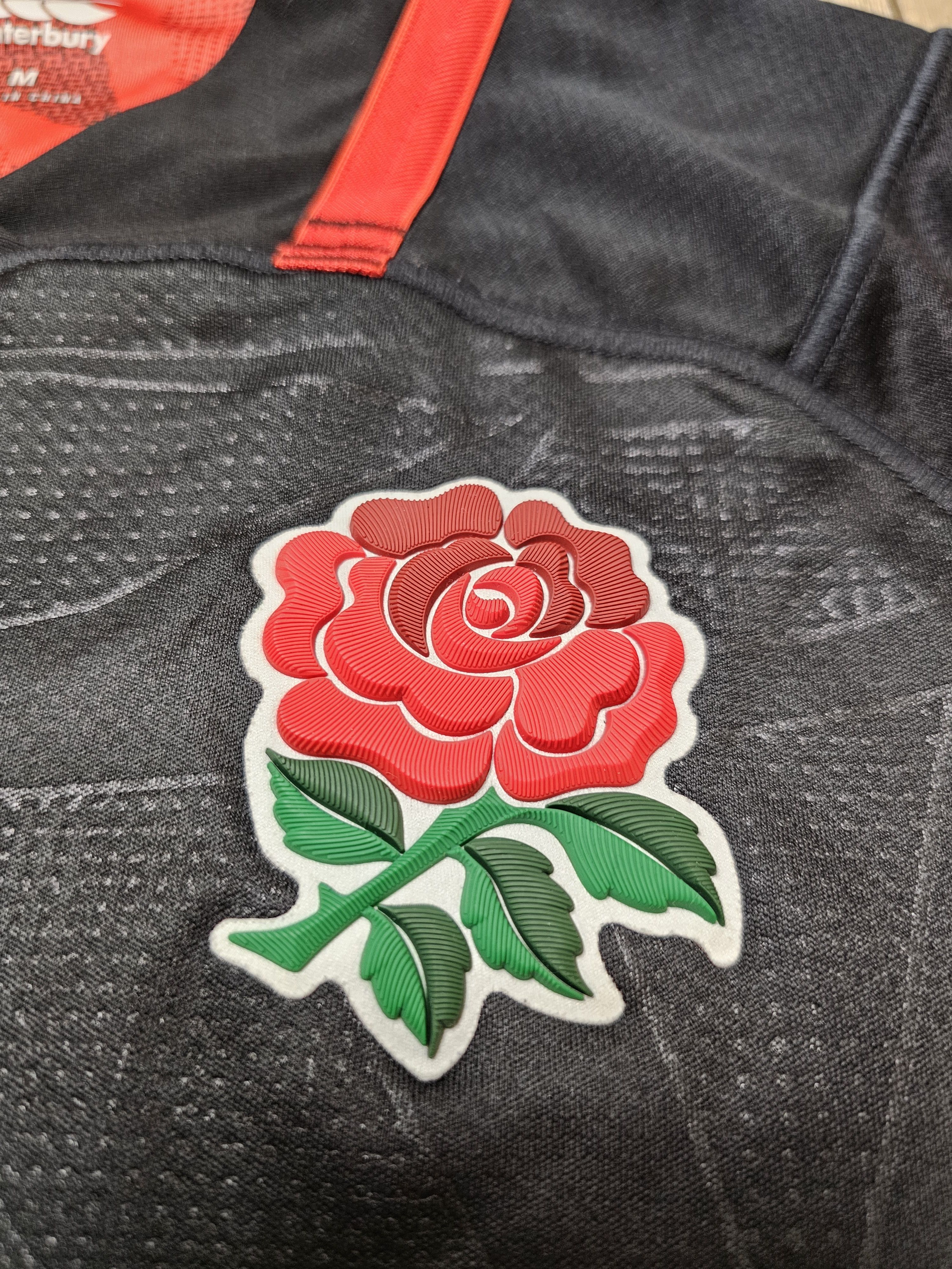 Canterbury of New Zealand ENGLAND RUGBY SHIRT 2017 RUGBY JERSEY RARE BLACK JERSEY Size US M / EU 48-50 / 2 - 4 Thumbnail