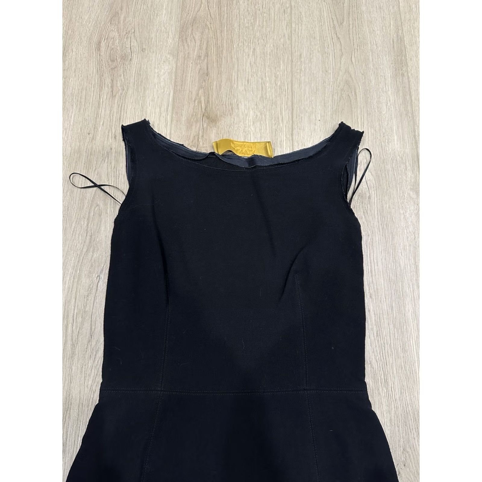 Lanvin Lanvin Sheath Dress Black Wool Blend Knit Crew Neck Zip Knee Length 36 Women Vintage No Size XS / US 0-2 / IT 36-38 - 5 Thumbnail