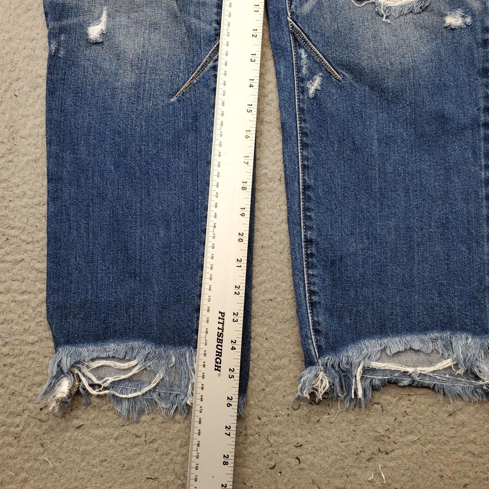 Vintage Hidden Jeans Womens 30 Blue Denim Medium Wash Straight Leg Distressed Raw Hem Jeans - Womens Size 30 Blue Denim Straight Leg Distressed Size 30" / US 8 / IT 44 - 4 Thumbnail