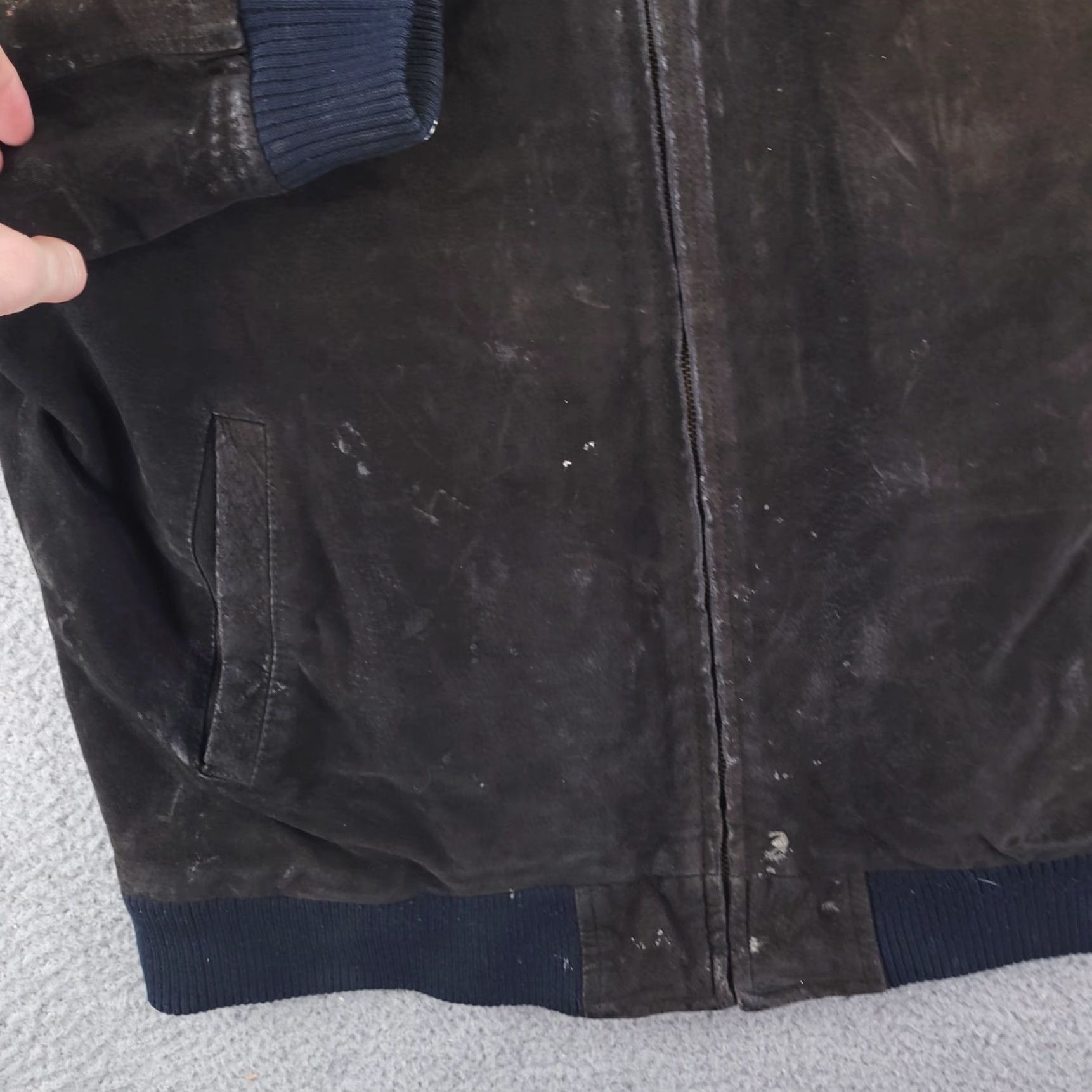 Vintage Wear Me Out Leather Jacket Mens Large Brown Zip Bomber Distressed Size US L / EU 52-54 / 3 - 5 Thumbnail