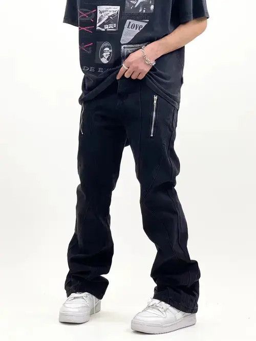 Other faded punk zipper flared pants Size US 30 / EU 46 - 1 Thumbnail