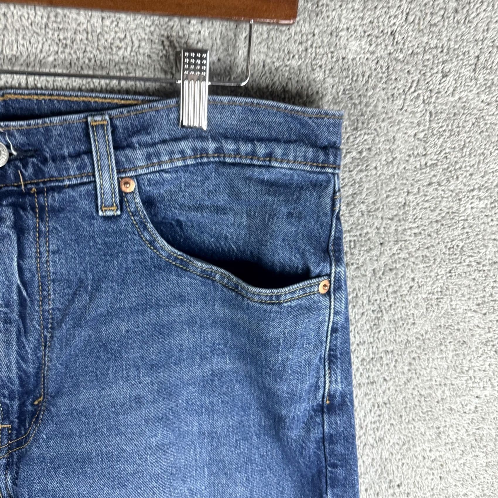 Levi's Levi's 505 Jeans Mens 36x30 Blue Denim Straight Regular Fit WaterLess Size US 36 / EU 52 - 3 Thumbnail