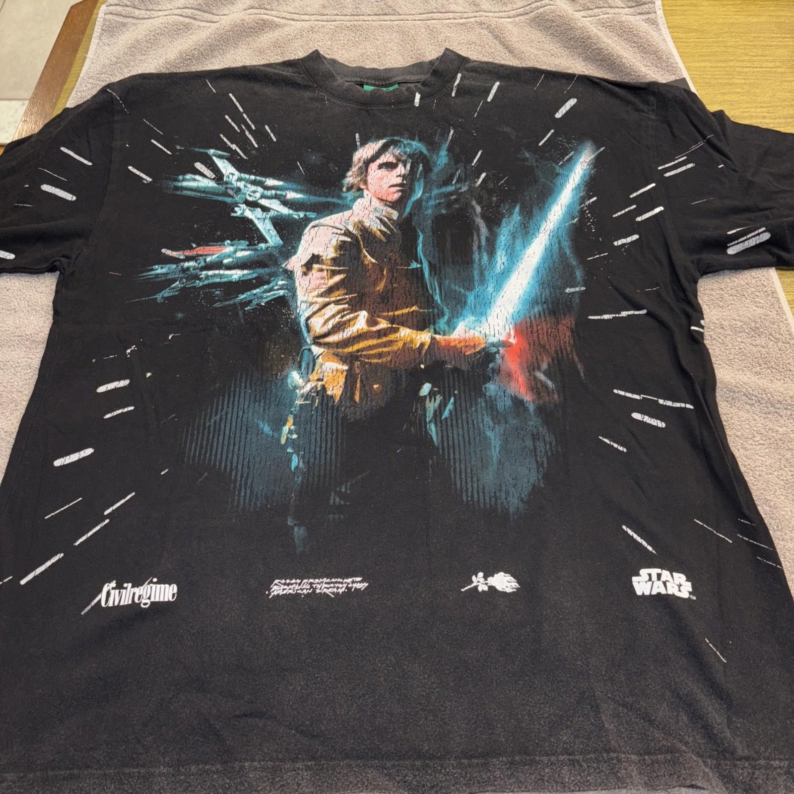 Civil Regime Civil Regime Star Wars Luke Skywalker NWT Large Black Tee Size US L / EU 52-54 / 3 - 1 Thumbnail