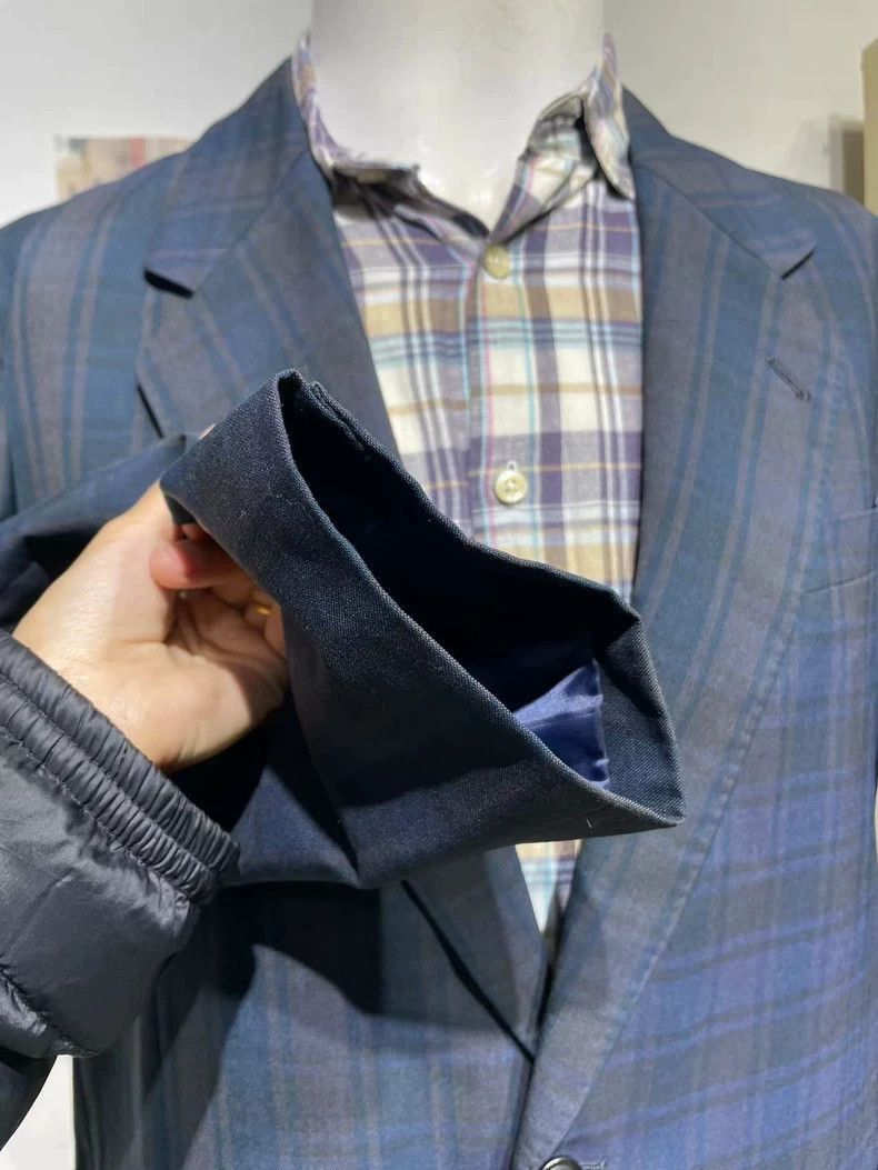 Givenchy Givenchy Vintage Givenchy Blue Plaid Suit Jacket -2507 Size US M / EU 48-50 / 2 - 4 Thumbnail