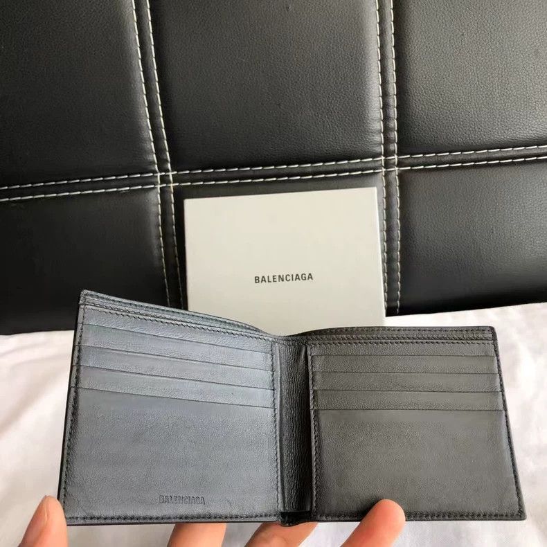 Balenciaga Balenciaga Classic Black Green Logo Wallet-2506 Size ONE SIZE - 5 Thumbnail